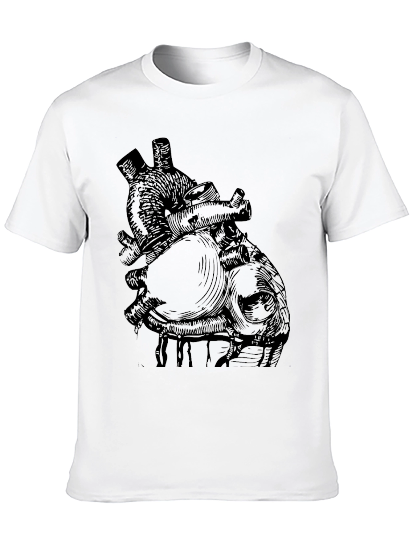 Anatomical Heart Print Black T-Shirt