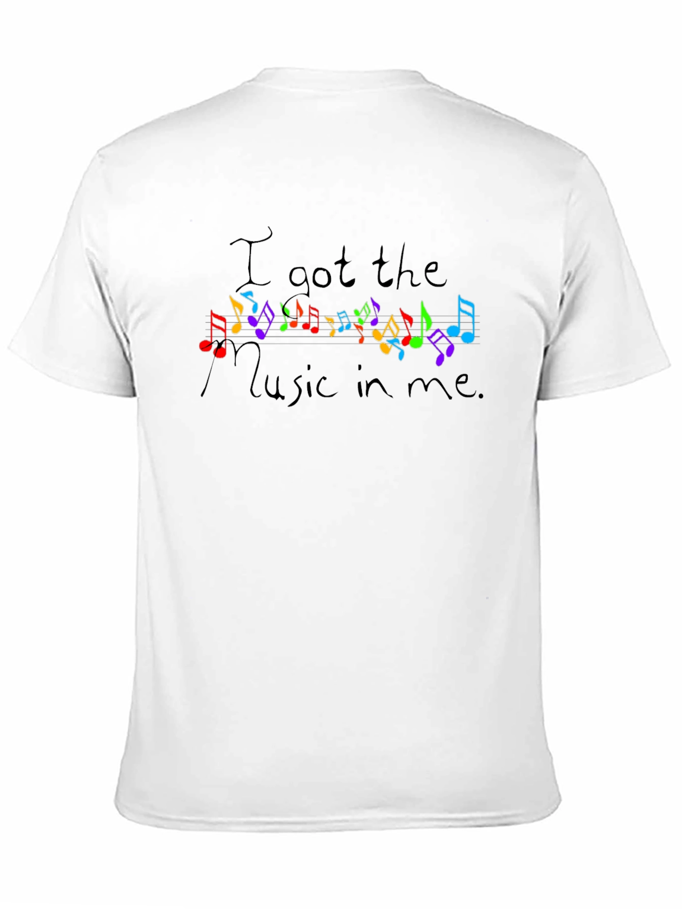Music in Me Black Graphic T-Shirt