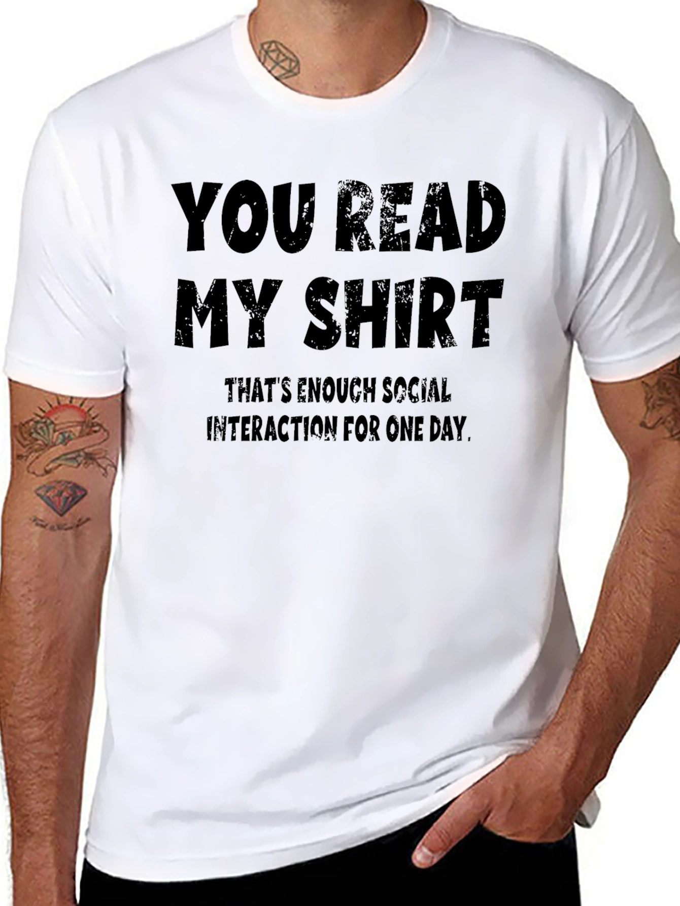 Humorous You Read My Shirt Graphic Tee