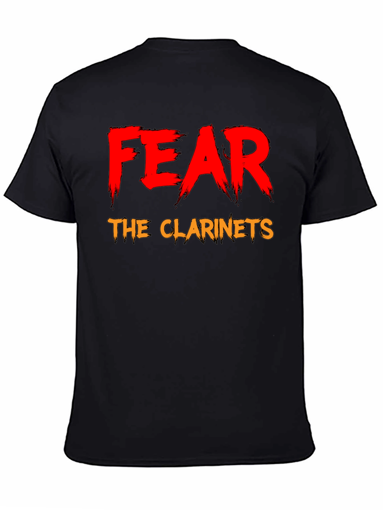 Fear The Clarinets Black T-Shirt Funny Band Tee