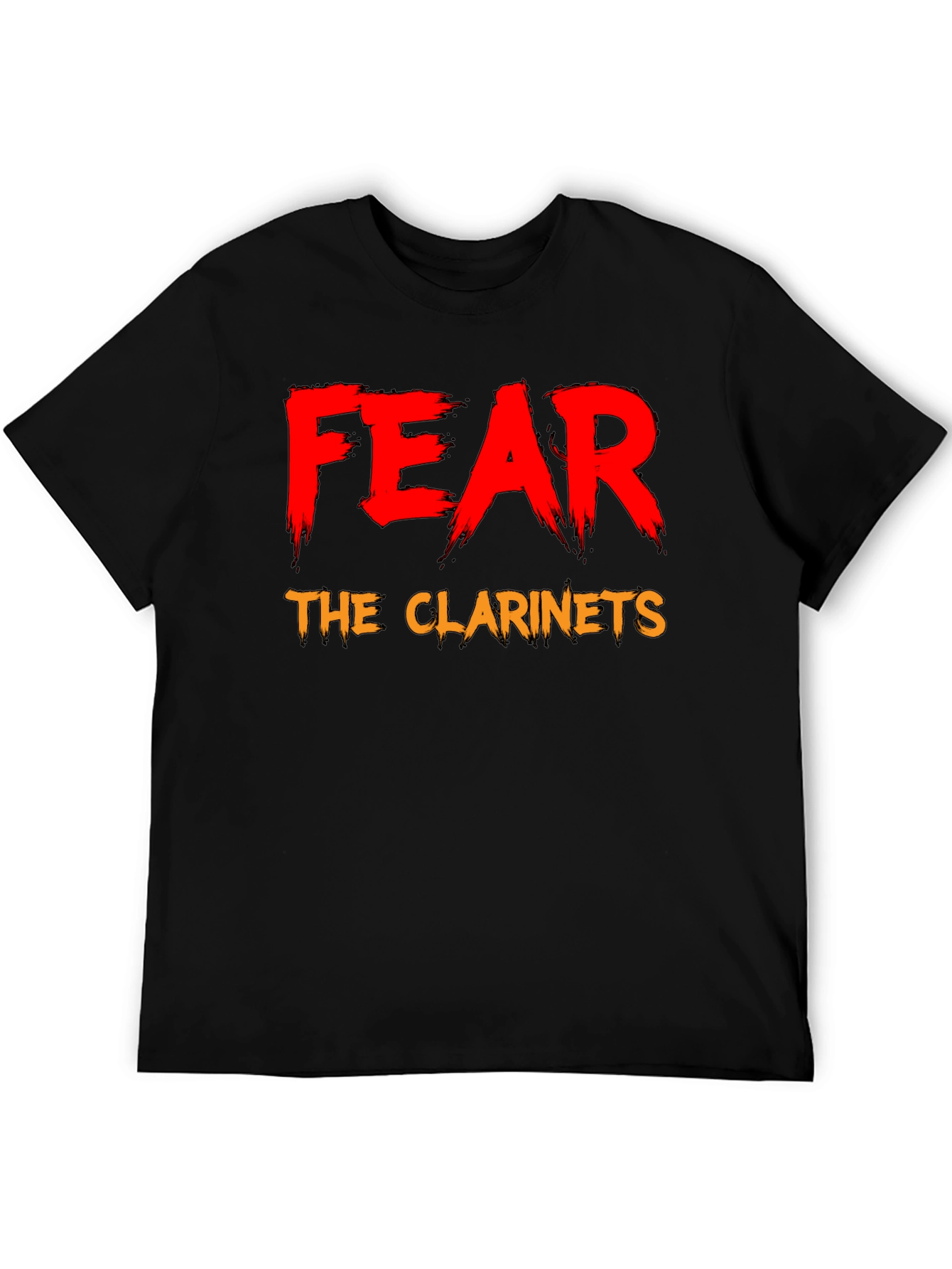Fear The Clarinets Black T-Shirt Funny Band Tee