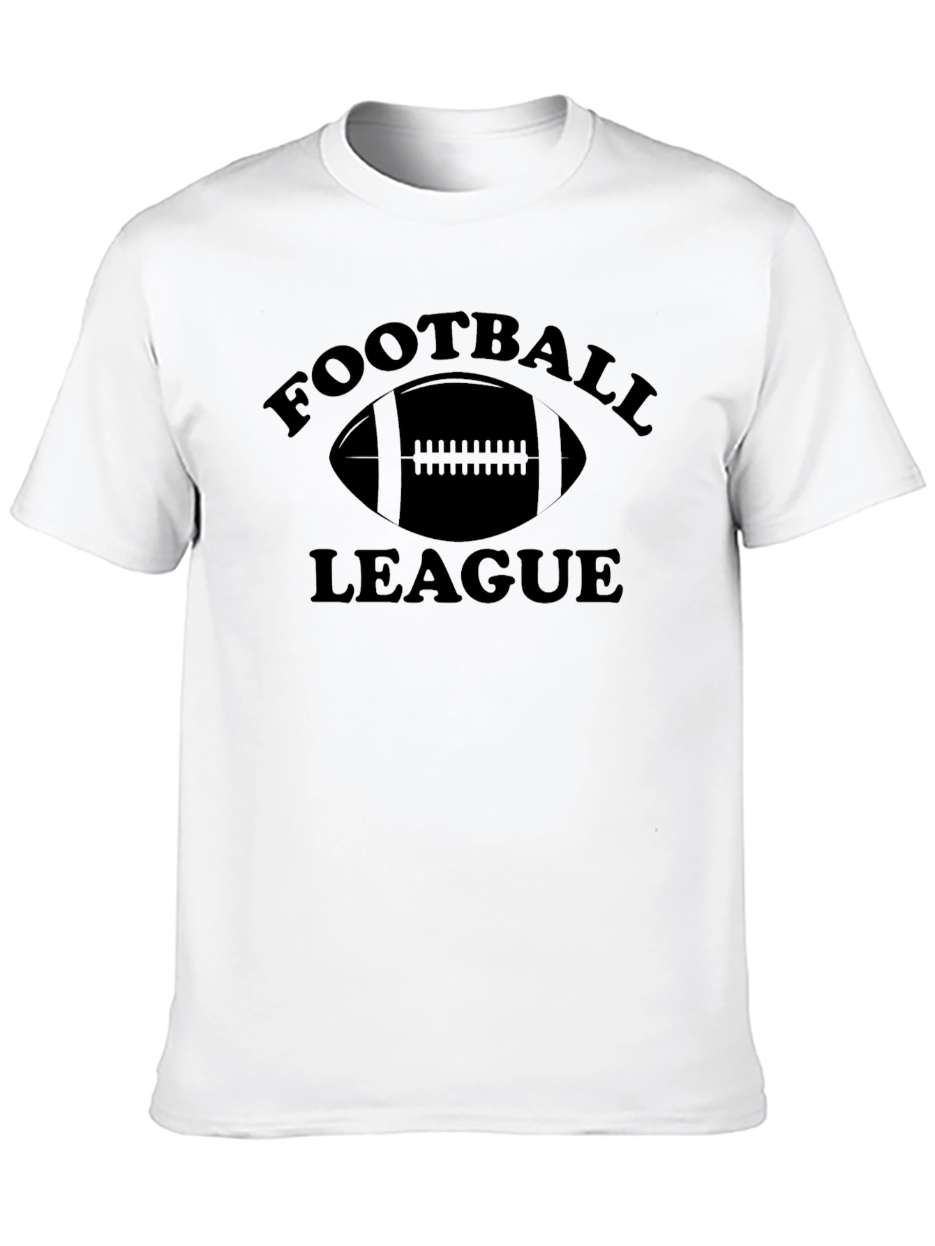 Football League Graphic Tee - Classic Black Cotton T-Shirt
