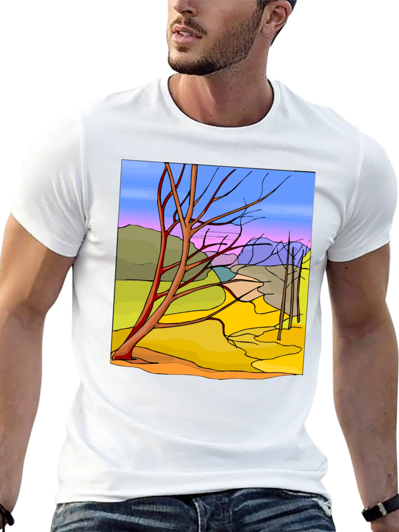 Abstract Landscape Graphic Tee