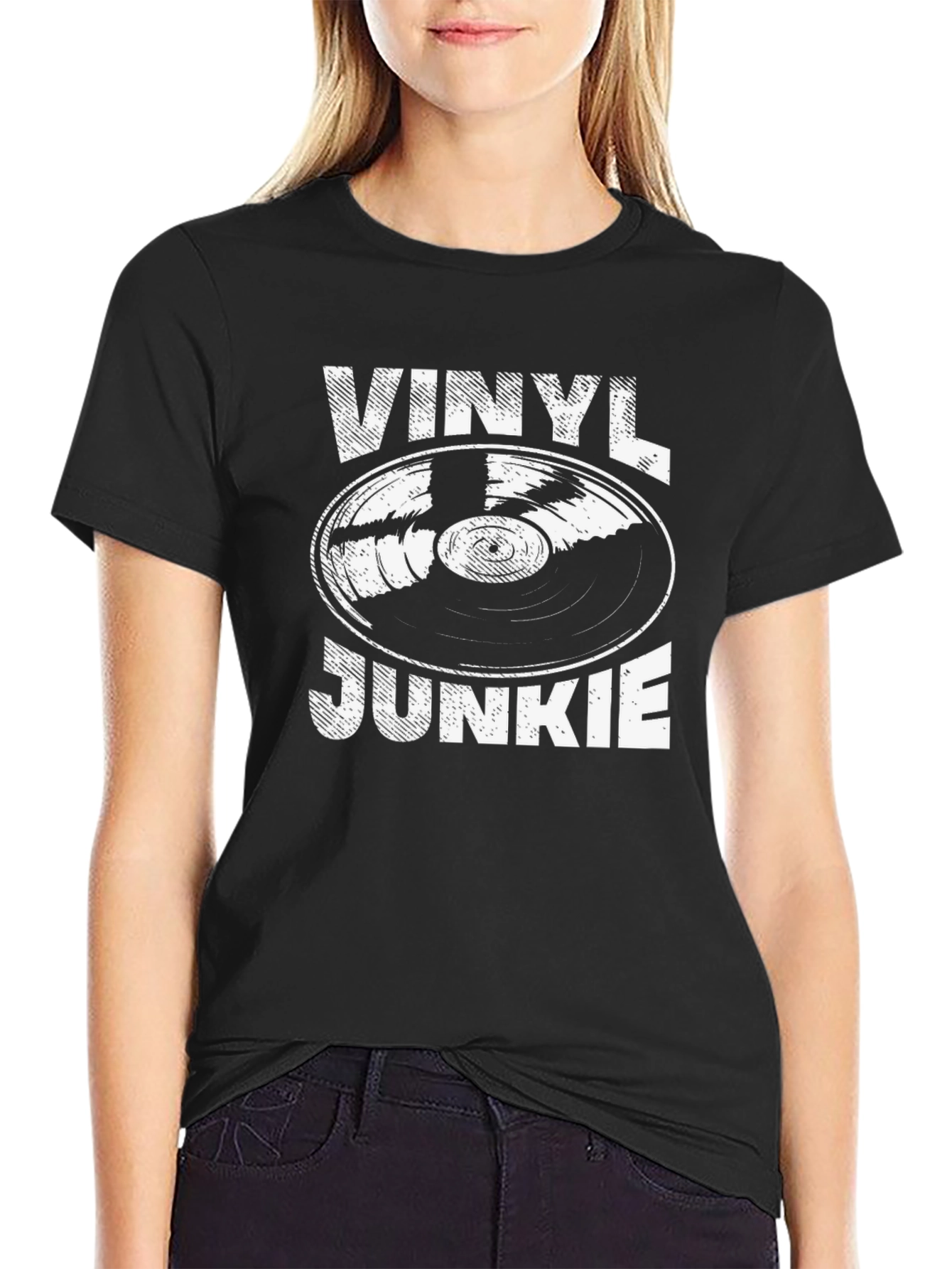 Vinyl Junkie T-Shirt - Music Lover Tee