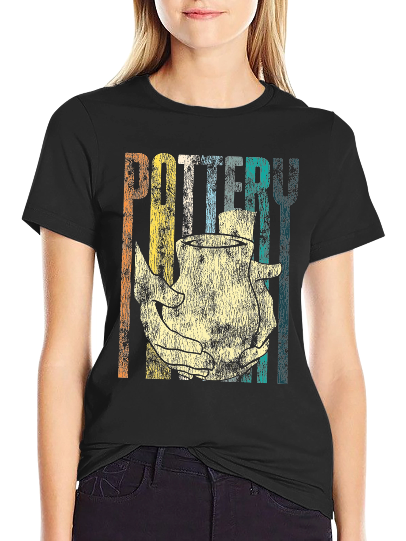 Retro Pottery T-Shirt for Craft Lovers
