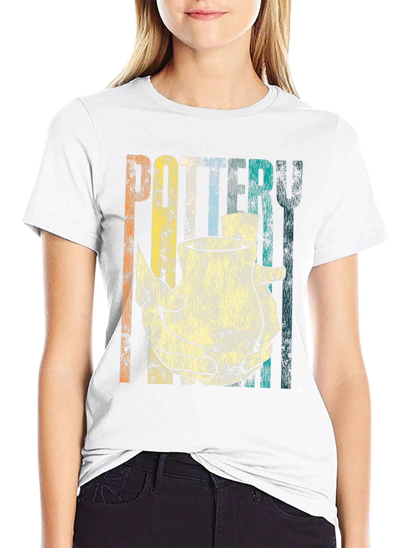 Retro Pottery T-Shirt for Craft Lovers