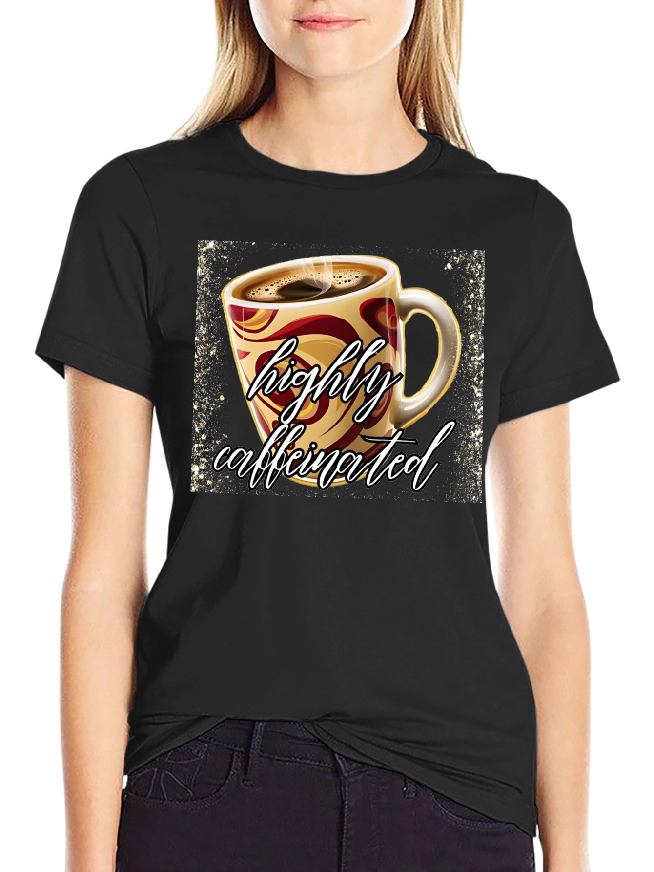 Highly Caffeinated Graphic Tee - Coffee Lover Shirt