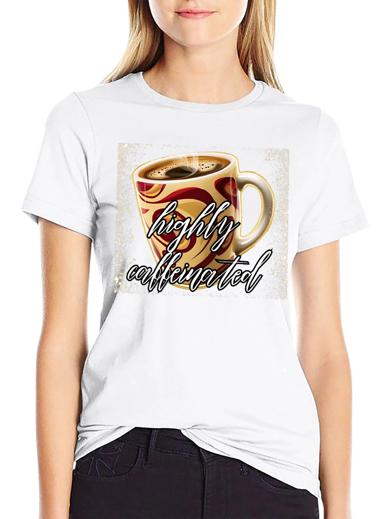 Highly Caffeinated Graphic Tee - Coffee Lover Shirt