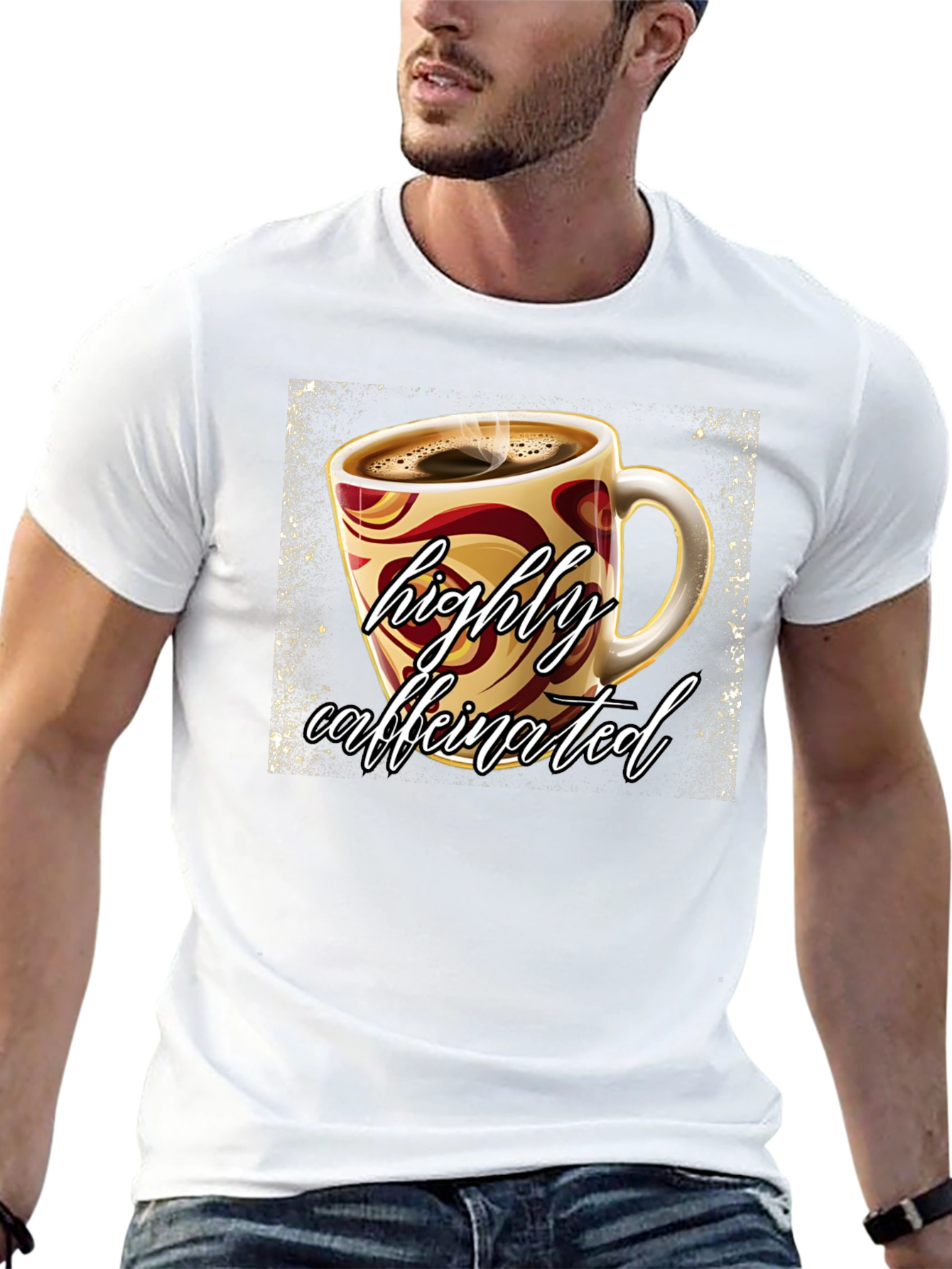 Highly Caffeinated Graphic Tee - Coffee Lover Shirt