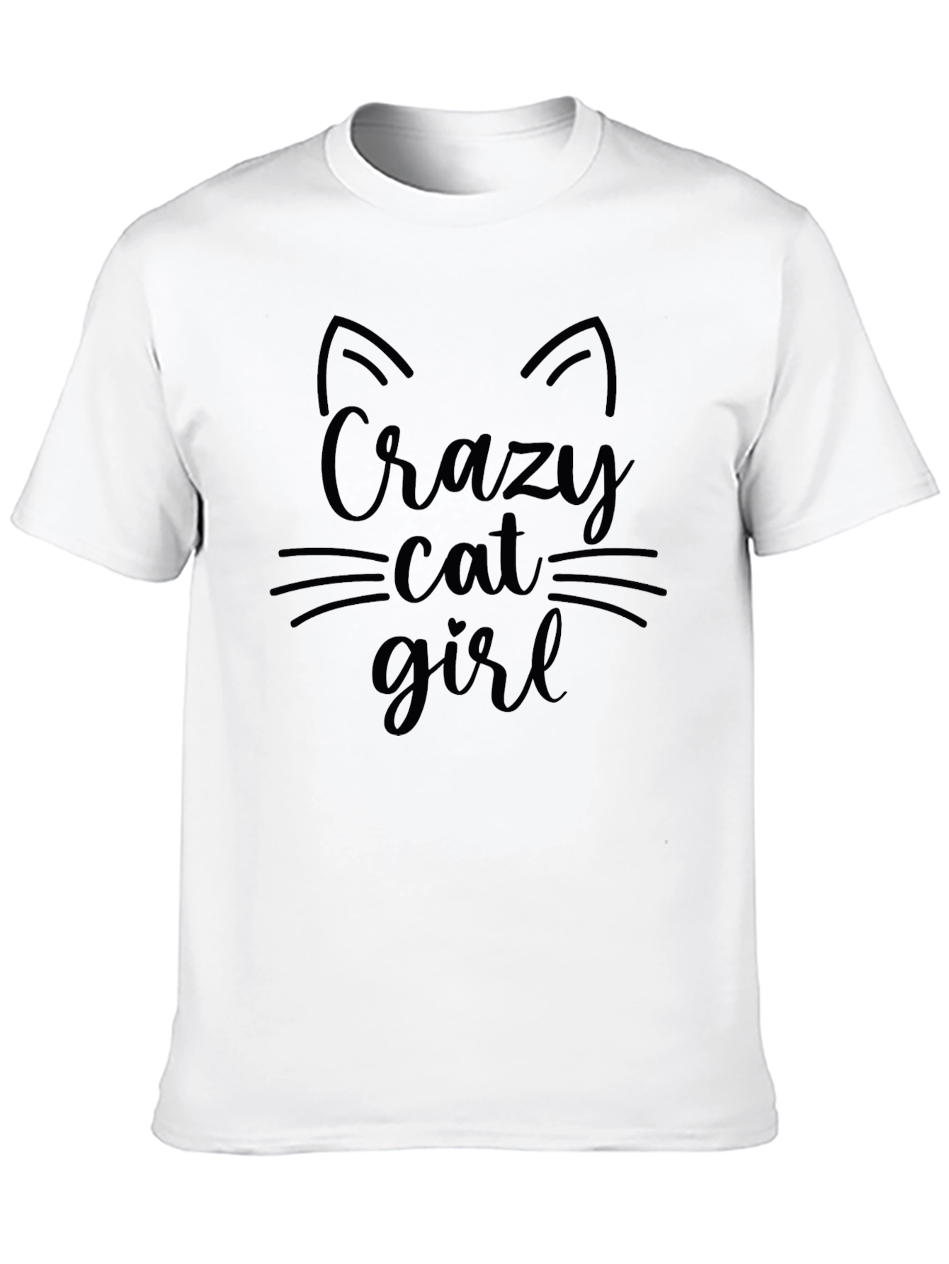 Crazy Cat Girl T-Shirt - Fun Graphic Tee