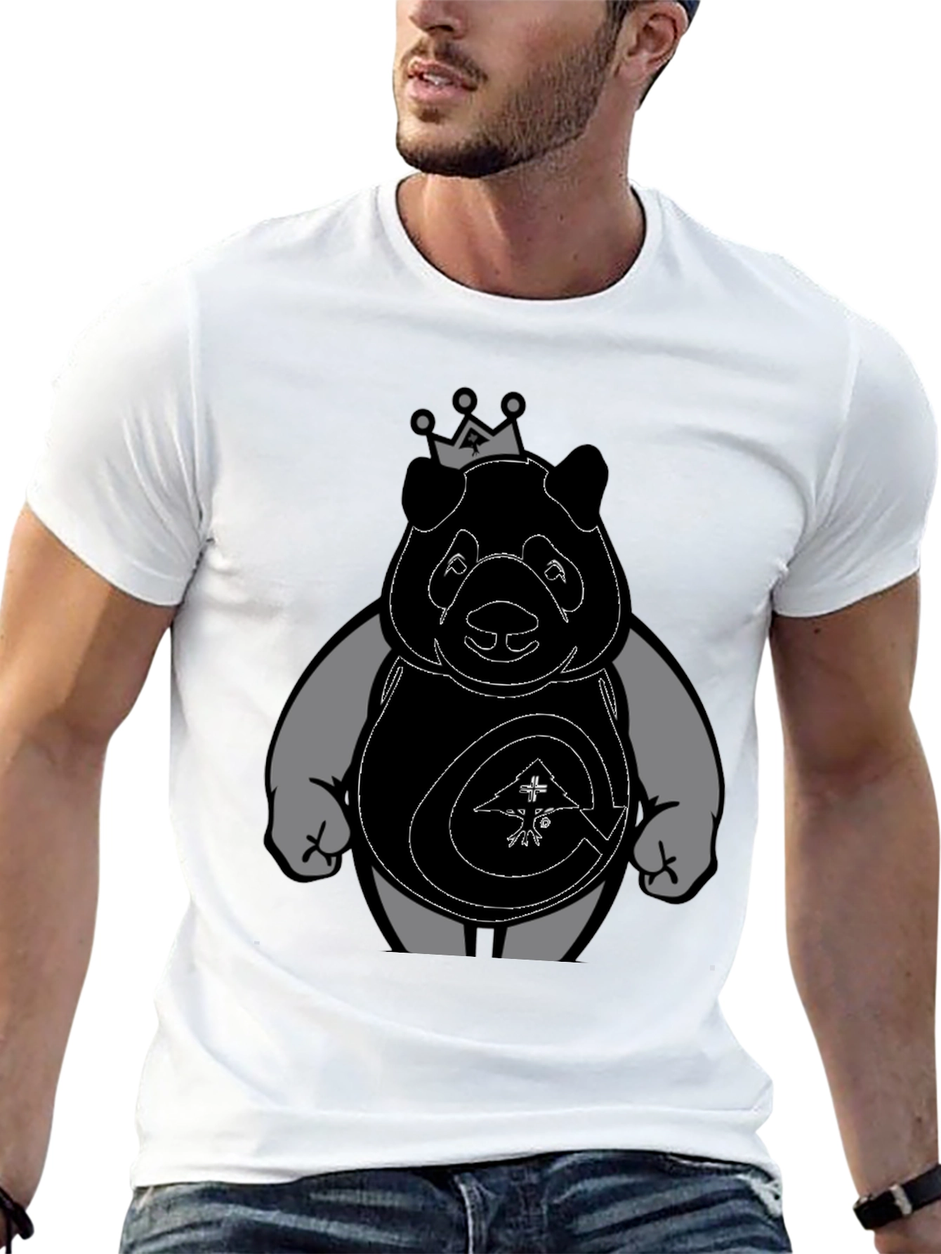 King Panda Graphic Print Tee