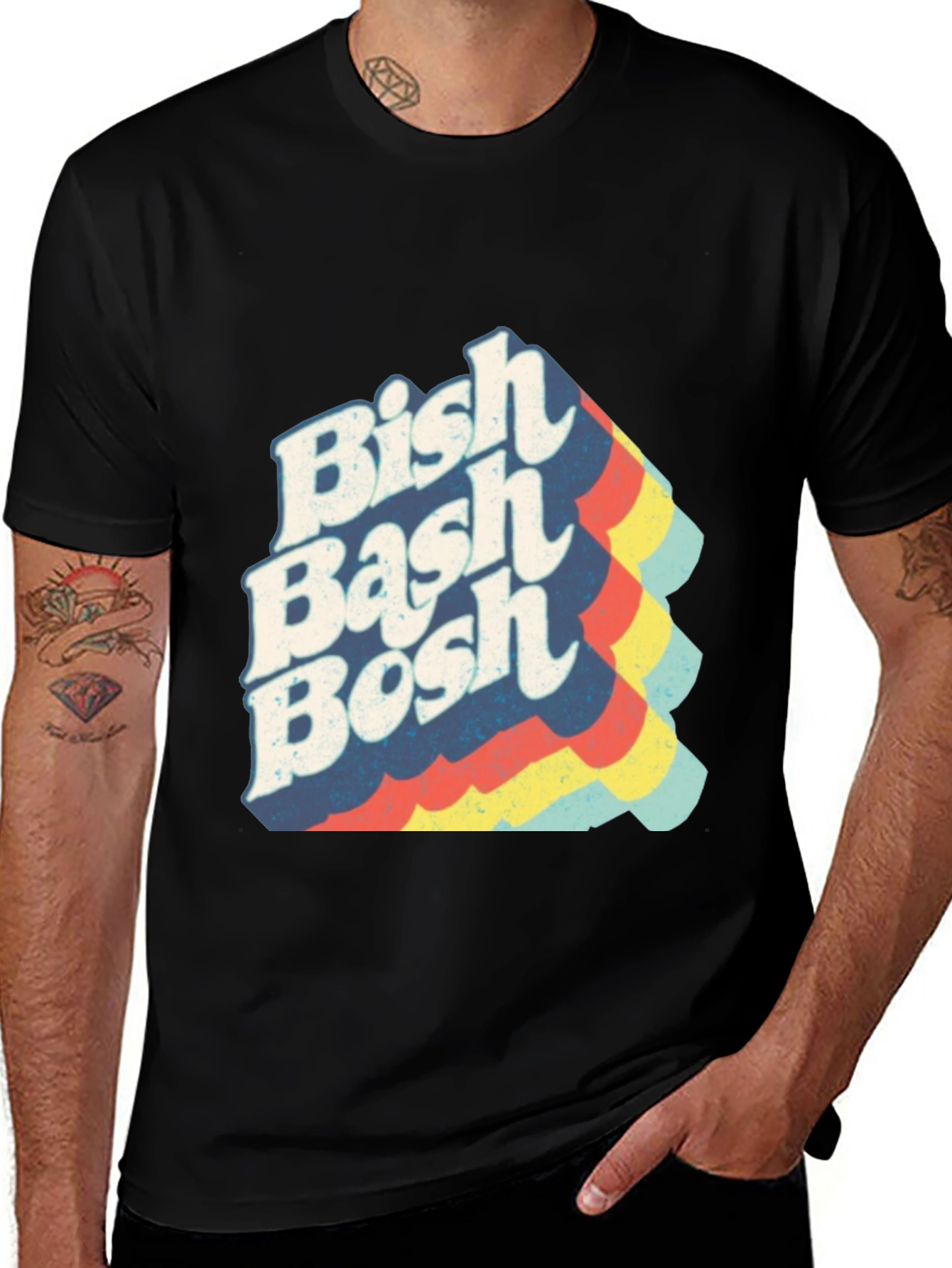 Bish Bash Bosh Retro T-Shirt - Classic Style