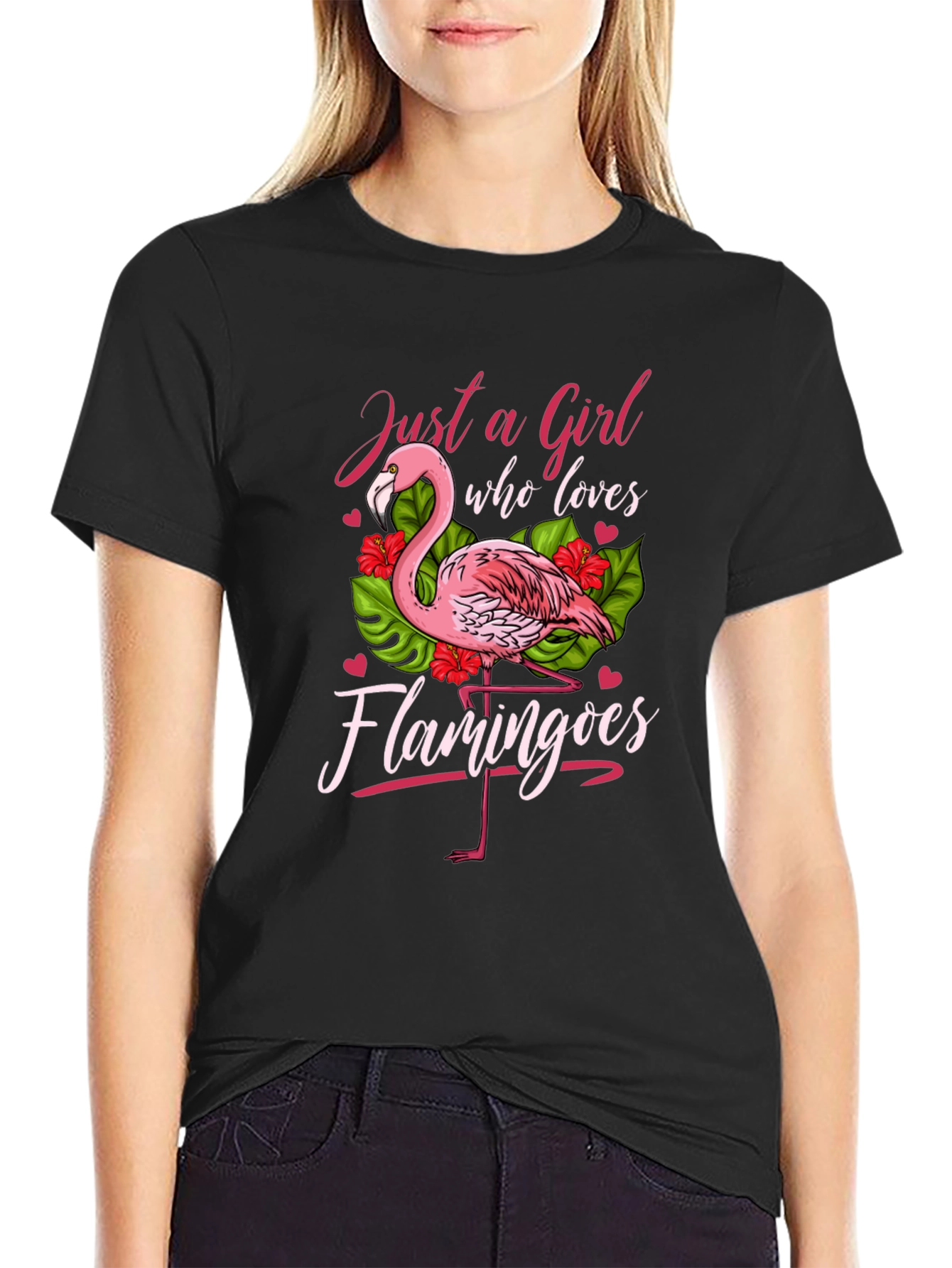 Just a Girl Who Loves Flamingos T-Shirt