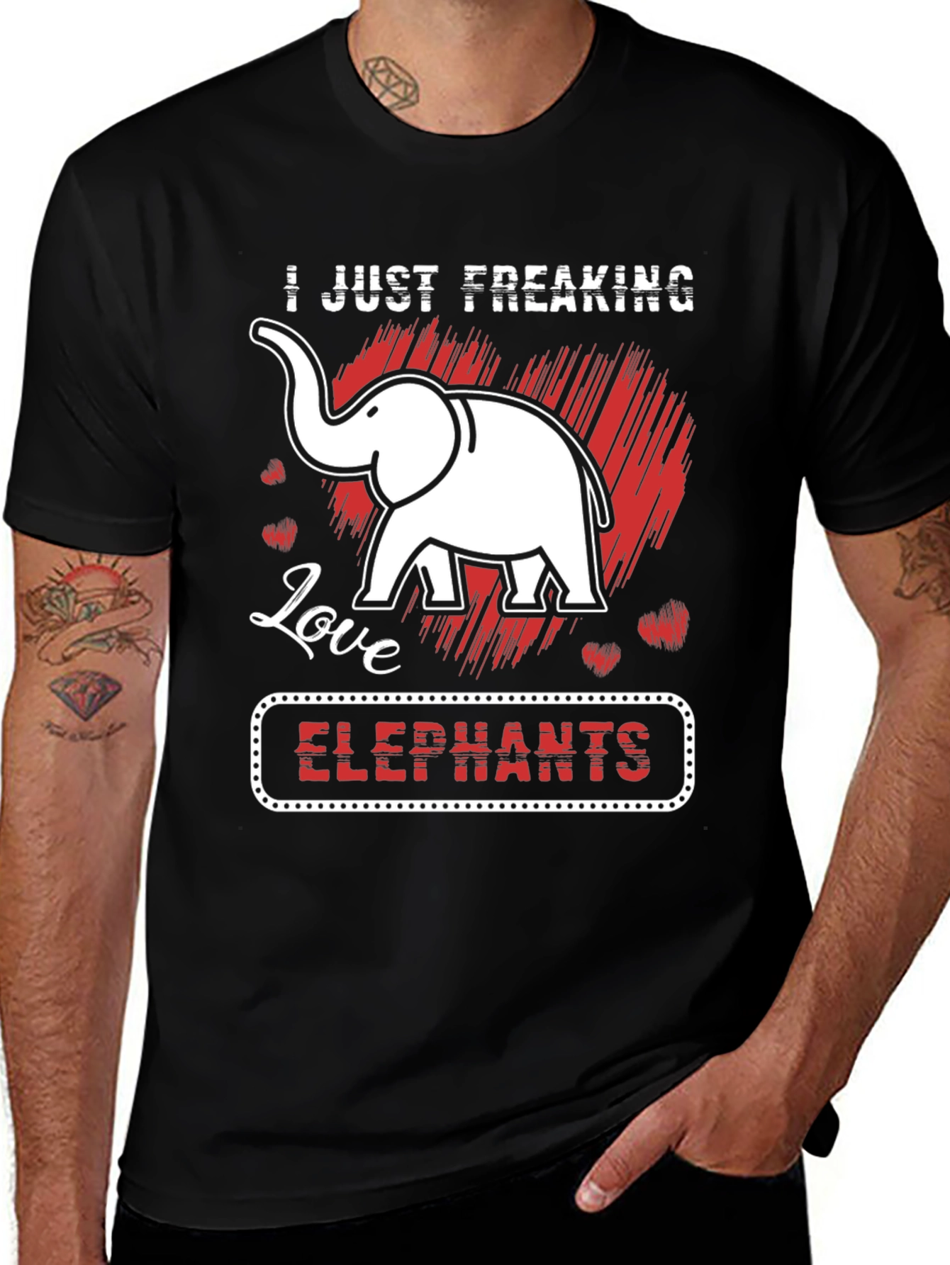 I Just Freaking Love Elephants Graphic Tee