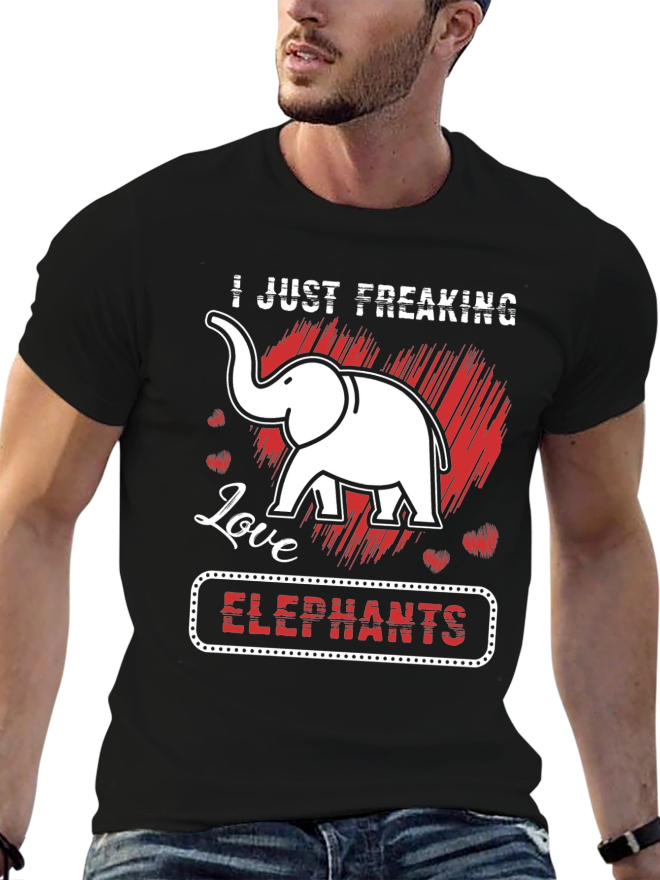 I Just Freaking Love Elephants Graphic Tee