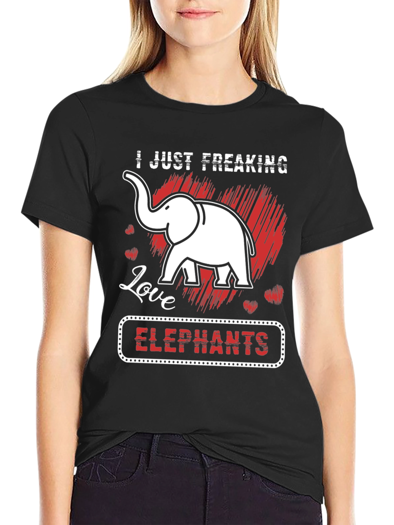 I Just Freaking Love Elephants Graphic Tee