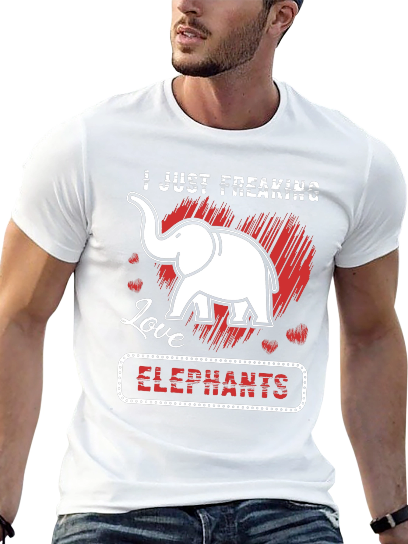 I Just Freaking Love Elephants Graphic Tee