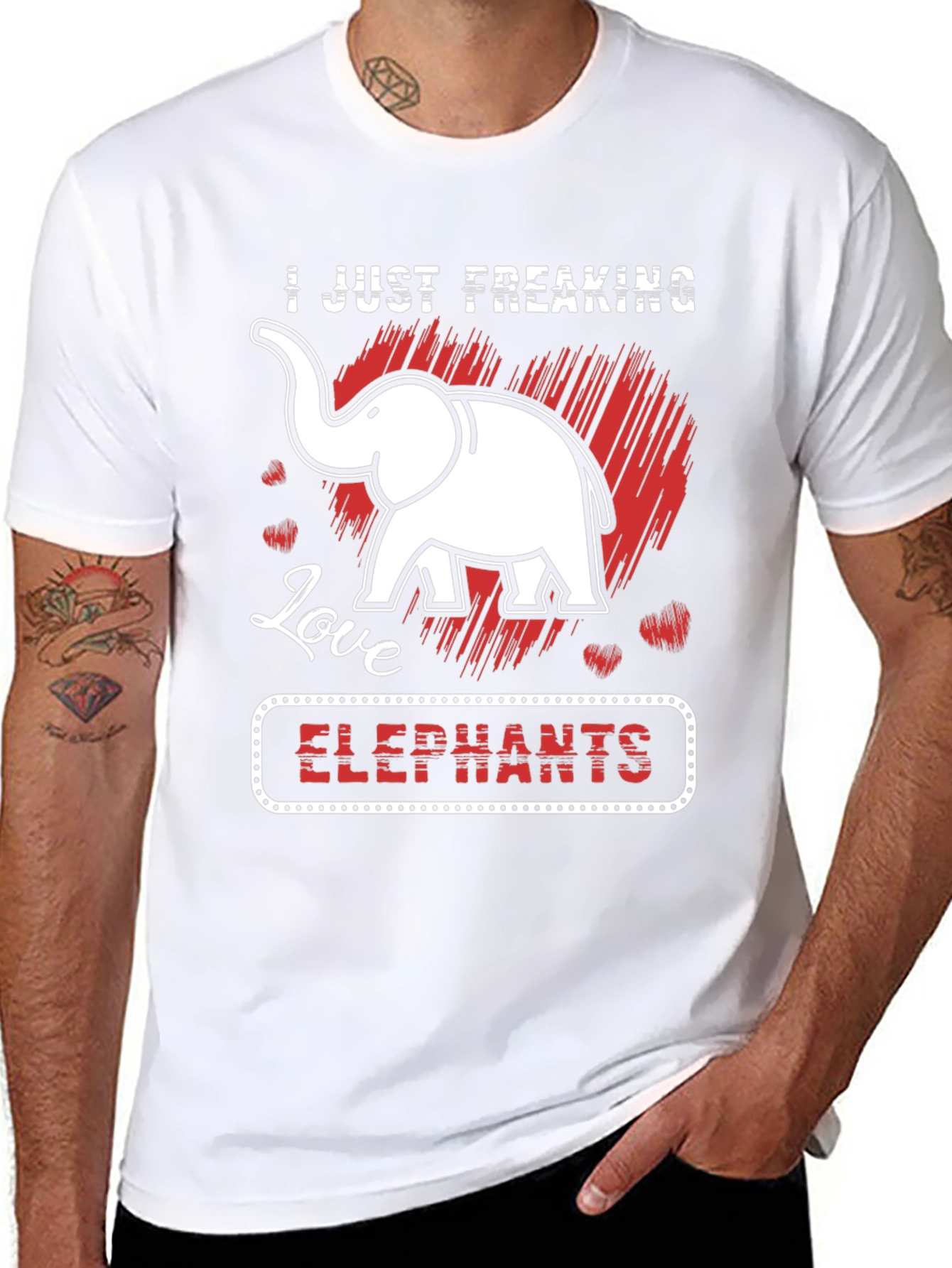 I Just Freaking Love Elephants Graphic Tee