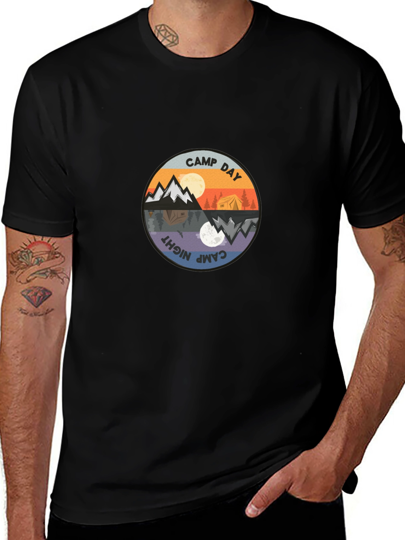 Camp Day & Night Graphic Tee
