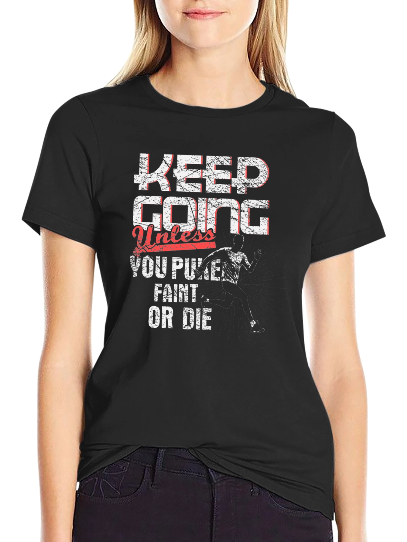 Keep Going Motivational T-Shirt - Black