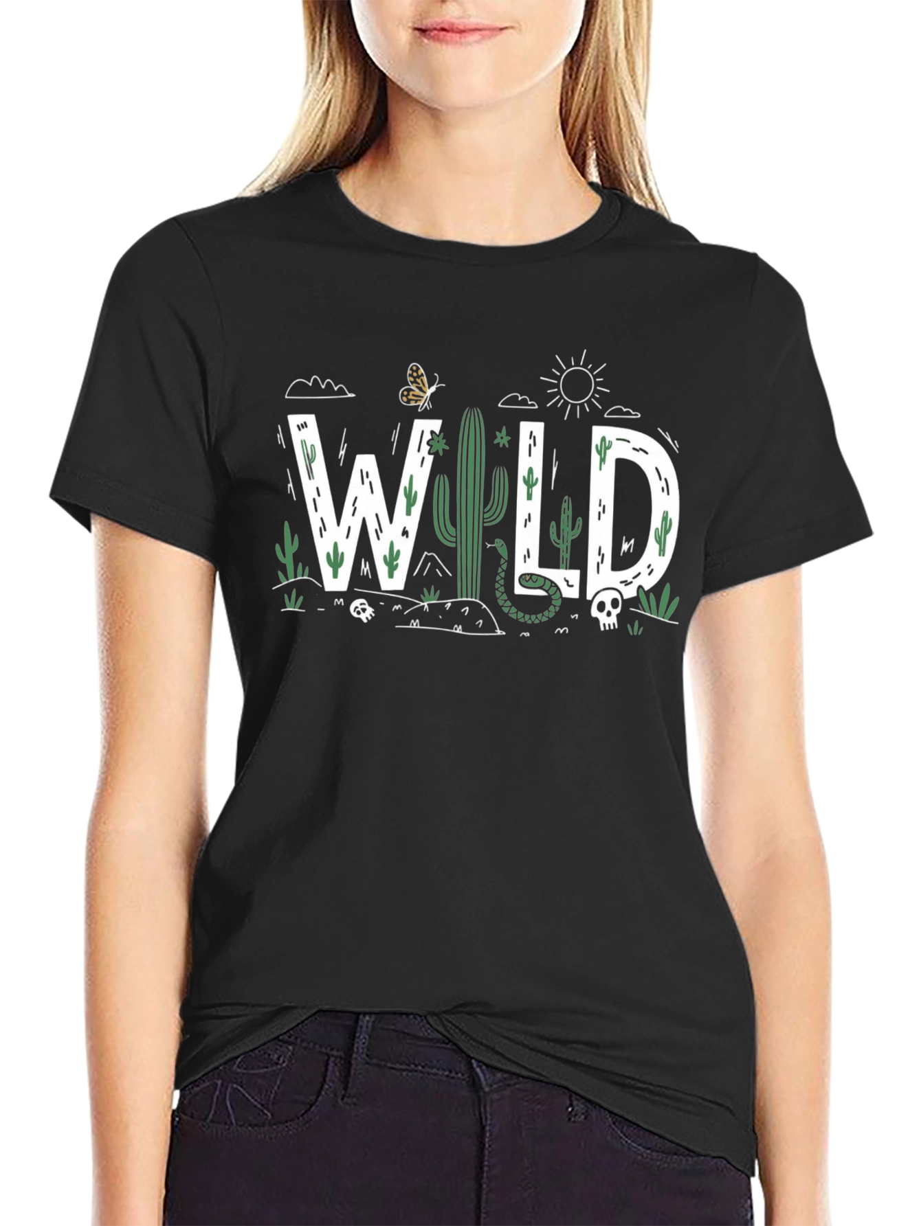 Wild Desert Graphic Tee - Unisex Black Shirt
