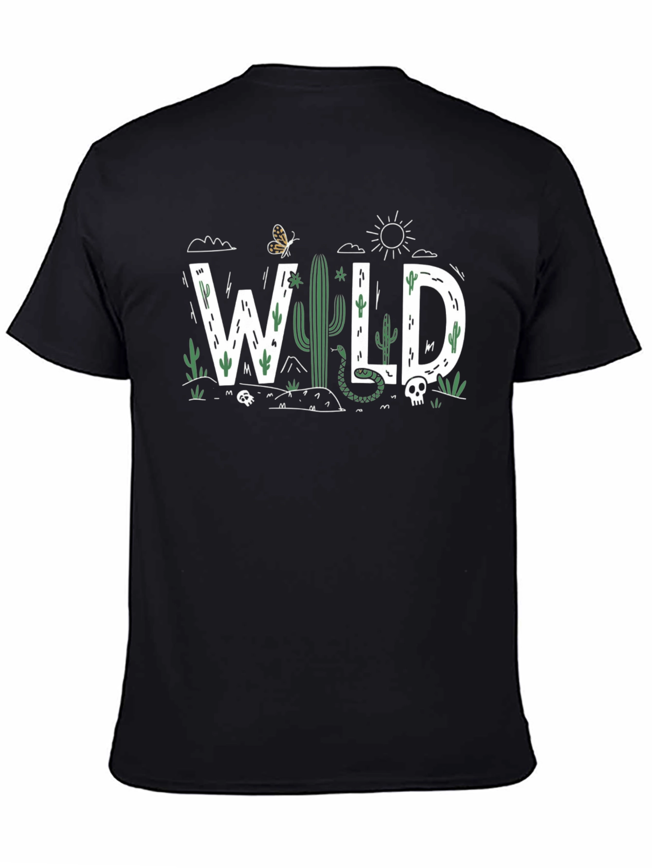 Wild Desert Graphic Tee - Unisex Black Shirt