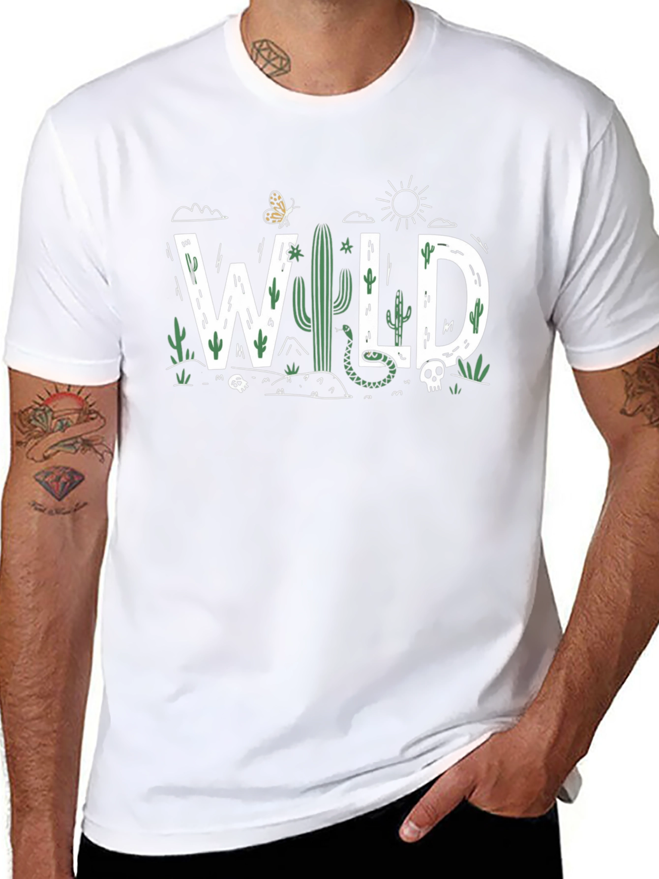 Wild Desert Graphic Tee - Unisex Black Shirt