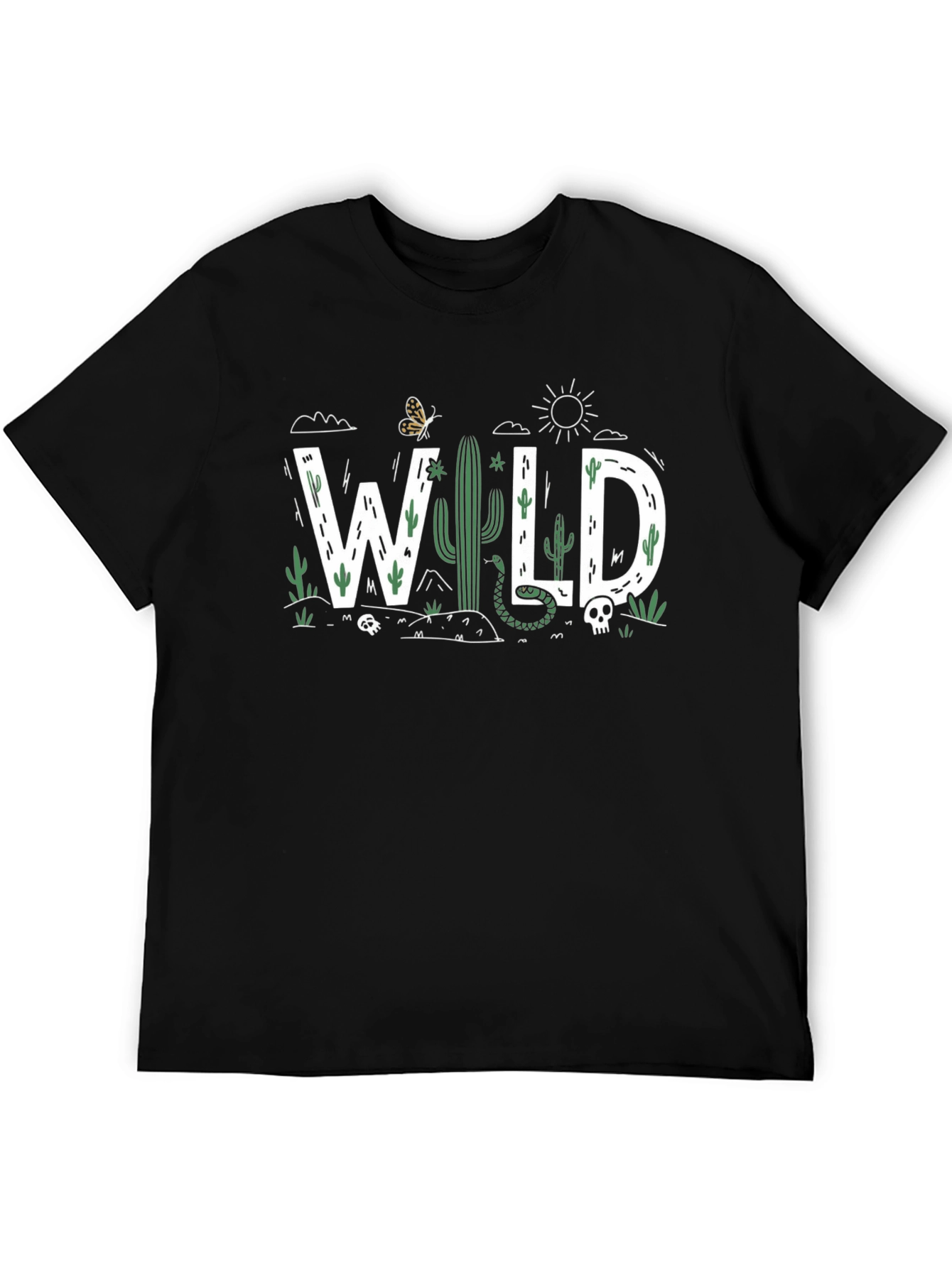 Wild Desert Graphic Tee - Unisex Black Shirt