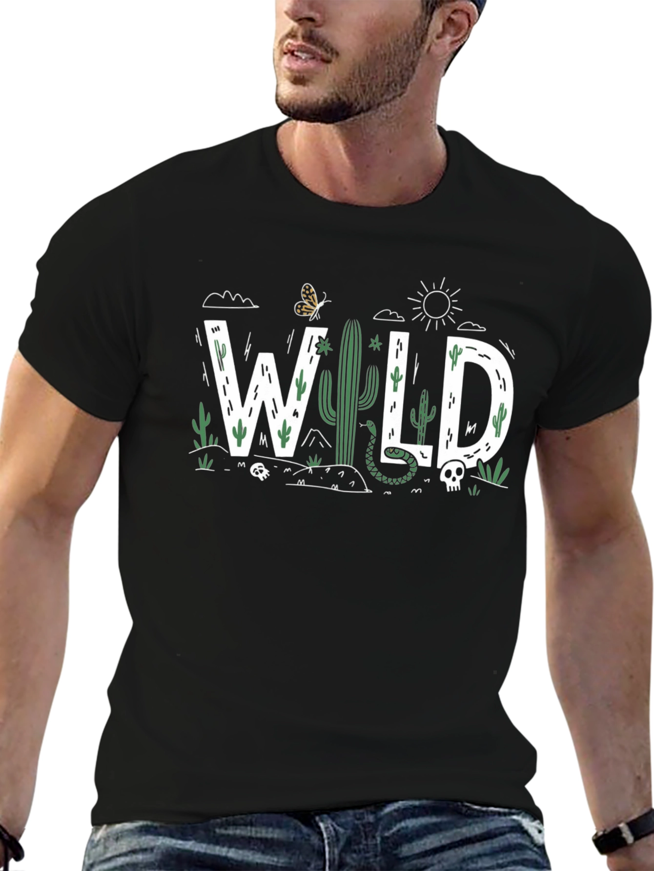 Wild Desert Graphic Tee - Unisex Black Shirt