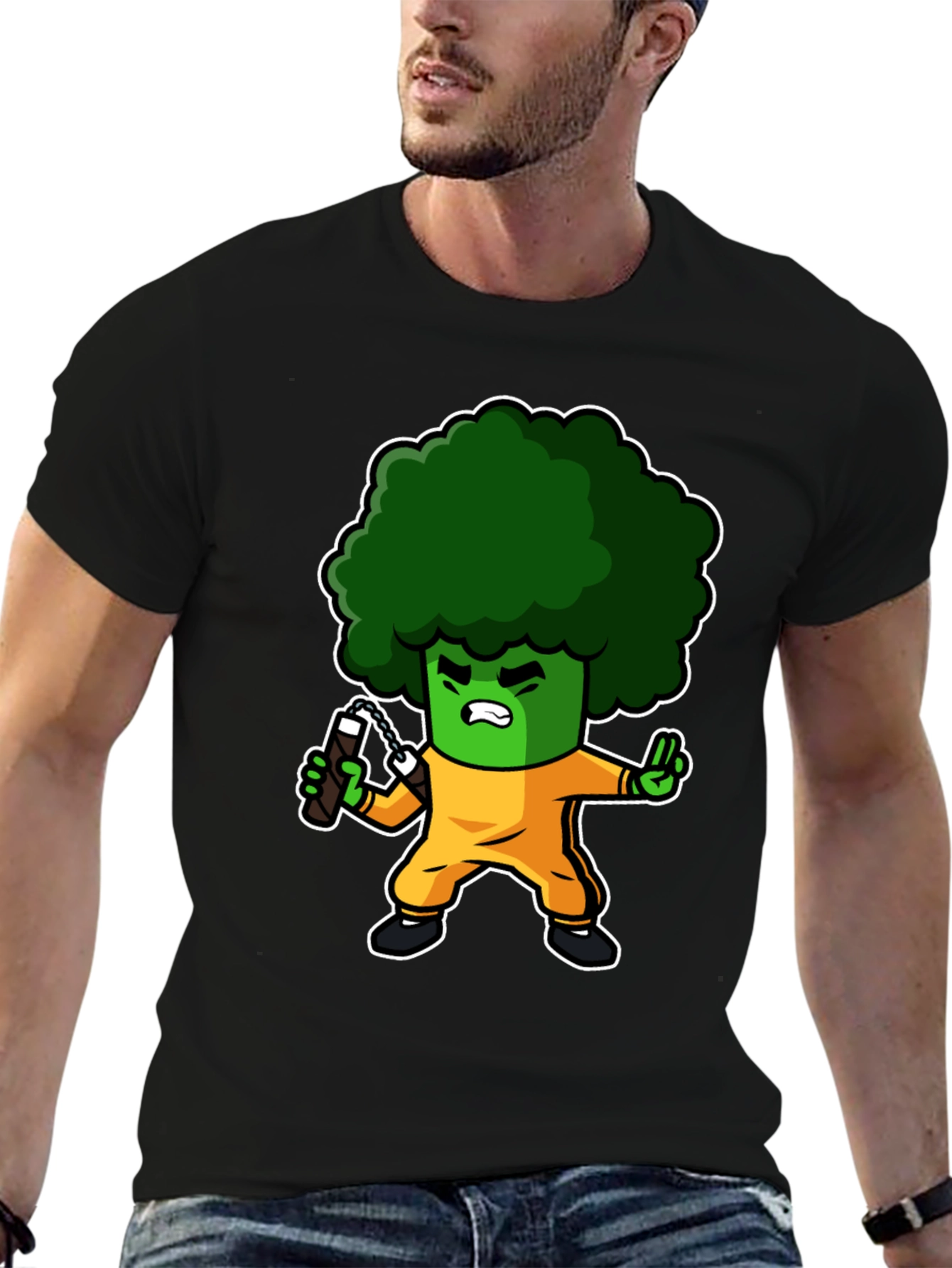 Broccoli Ninja T-Shirt: Funny Cartoon Graphic Tee