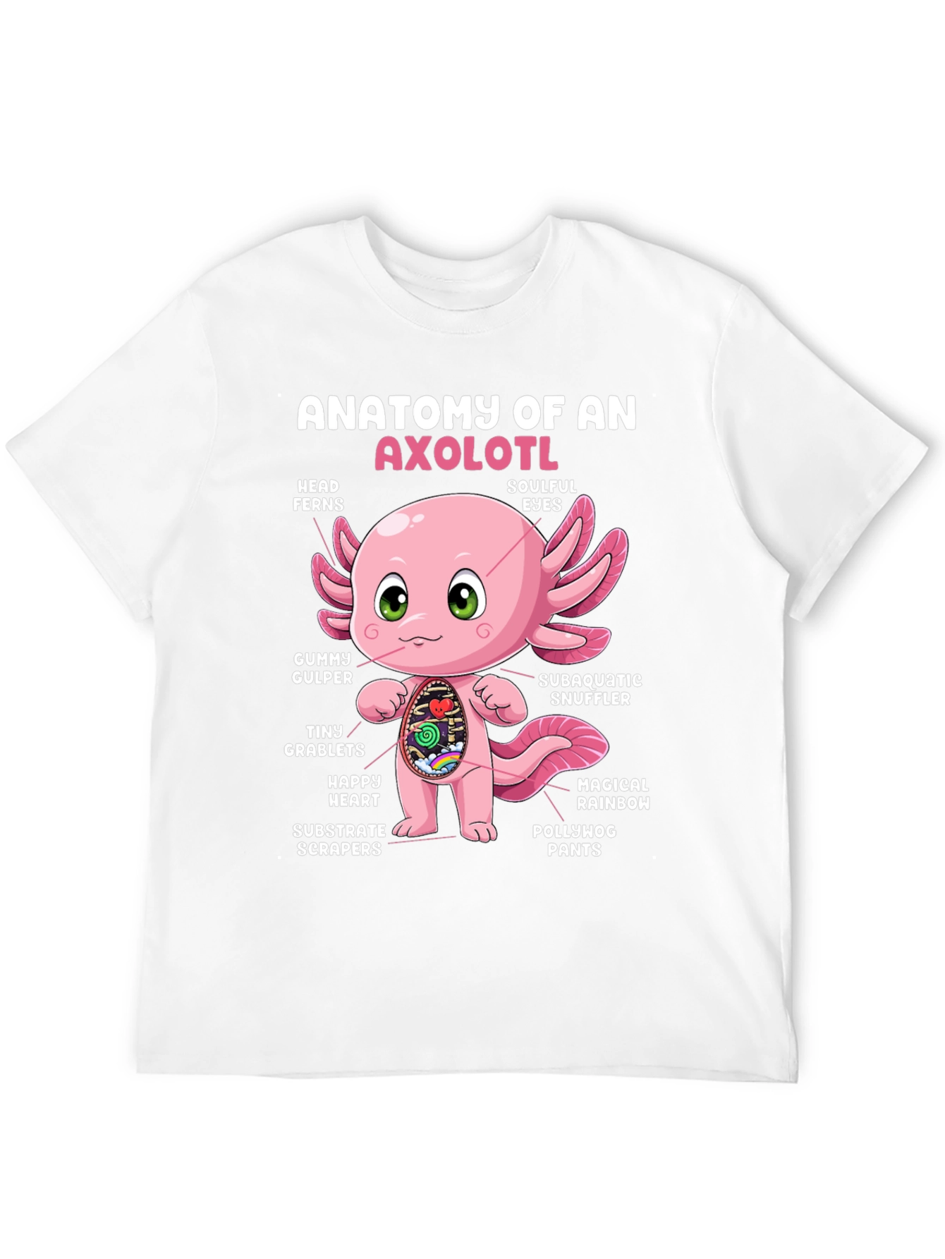 Anatomy of an Axolotl Black T-Shirt