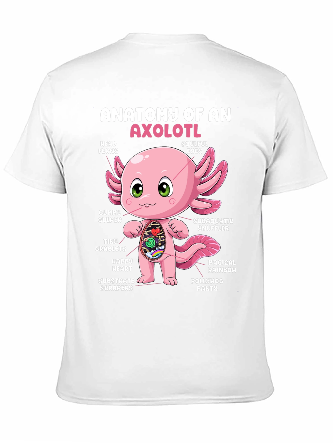 Anatomy of an Axolotl Black T-Shirt