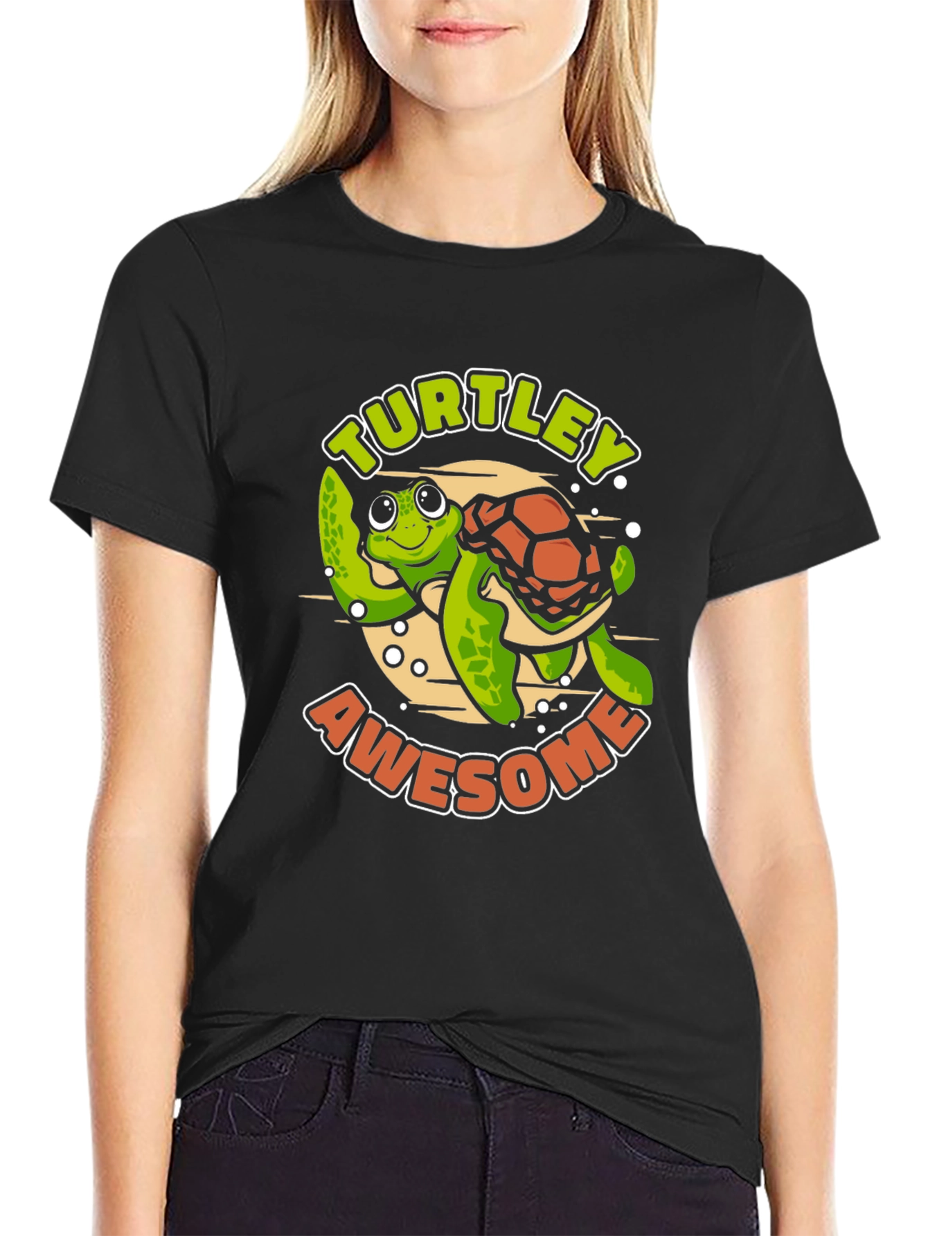 Turtlely Awesome Black T-Shirt
