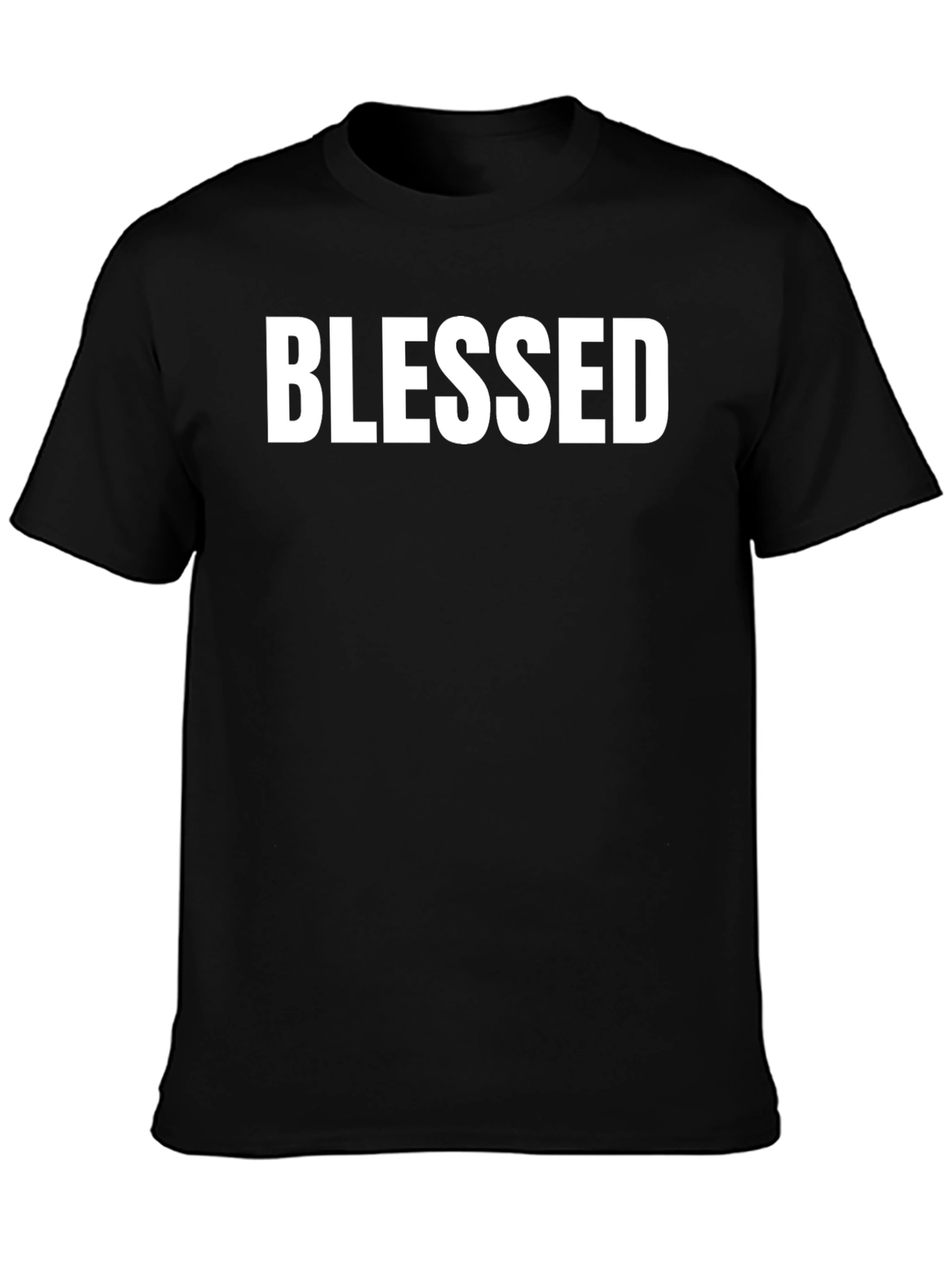 Blessed Graphic Print Black T-Shirt