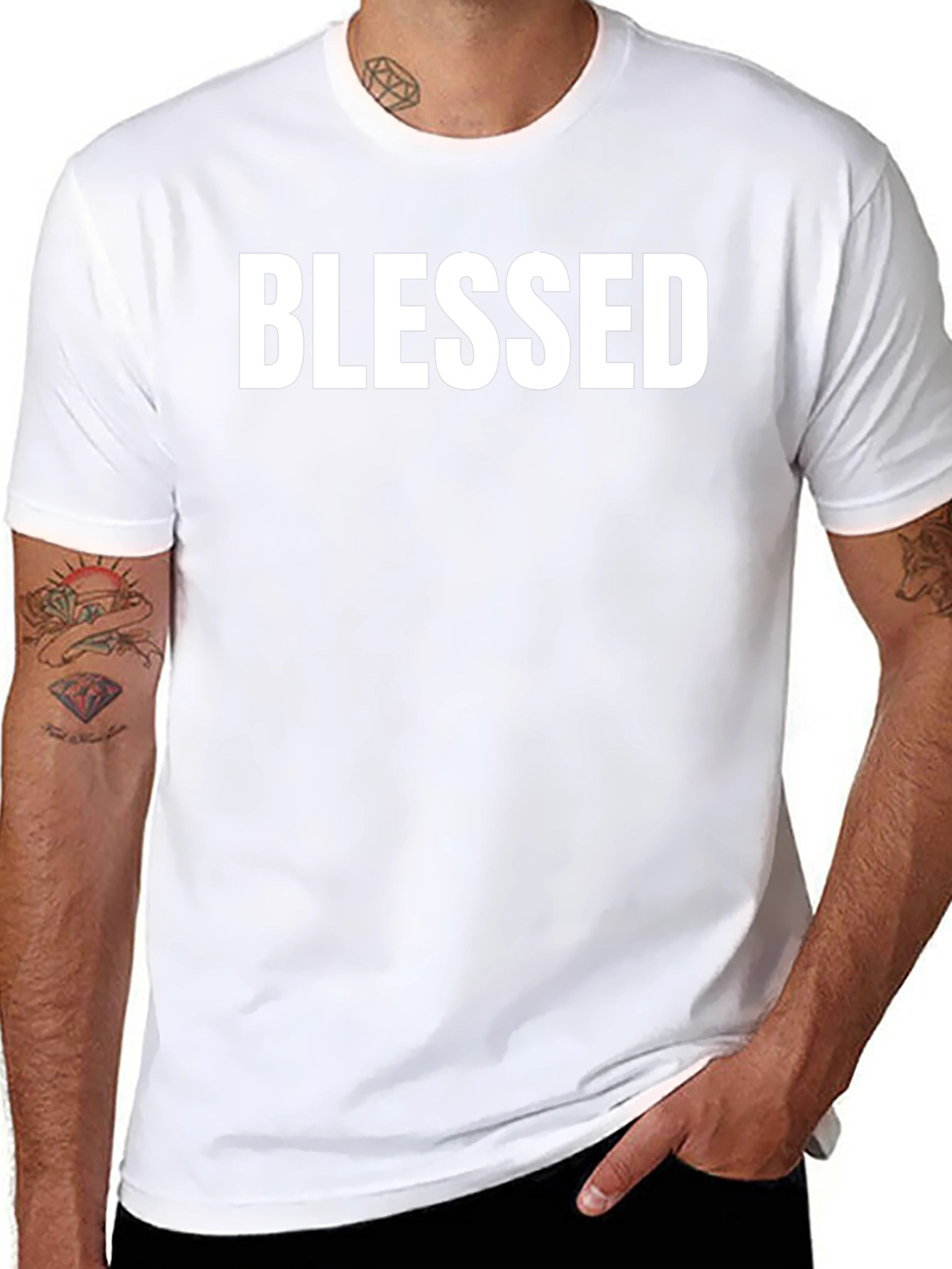 Blessed Graphic Print Black T-Shirt
