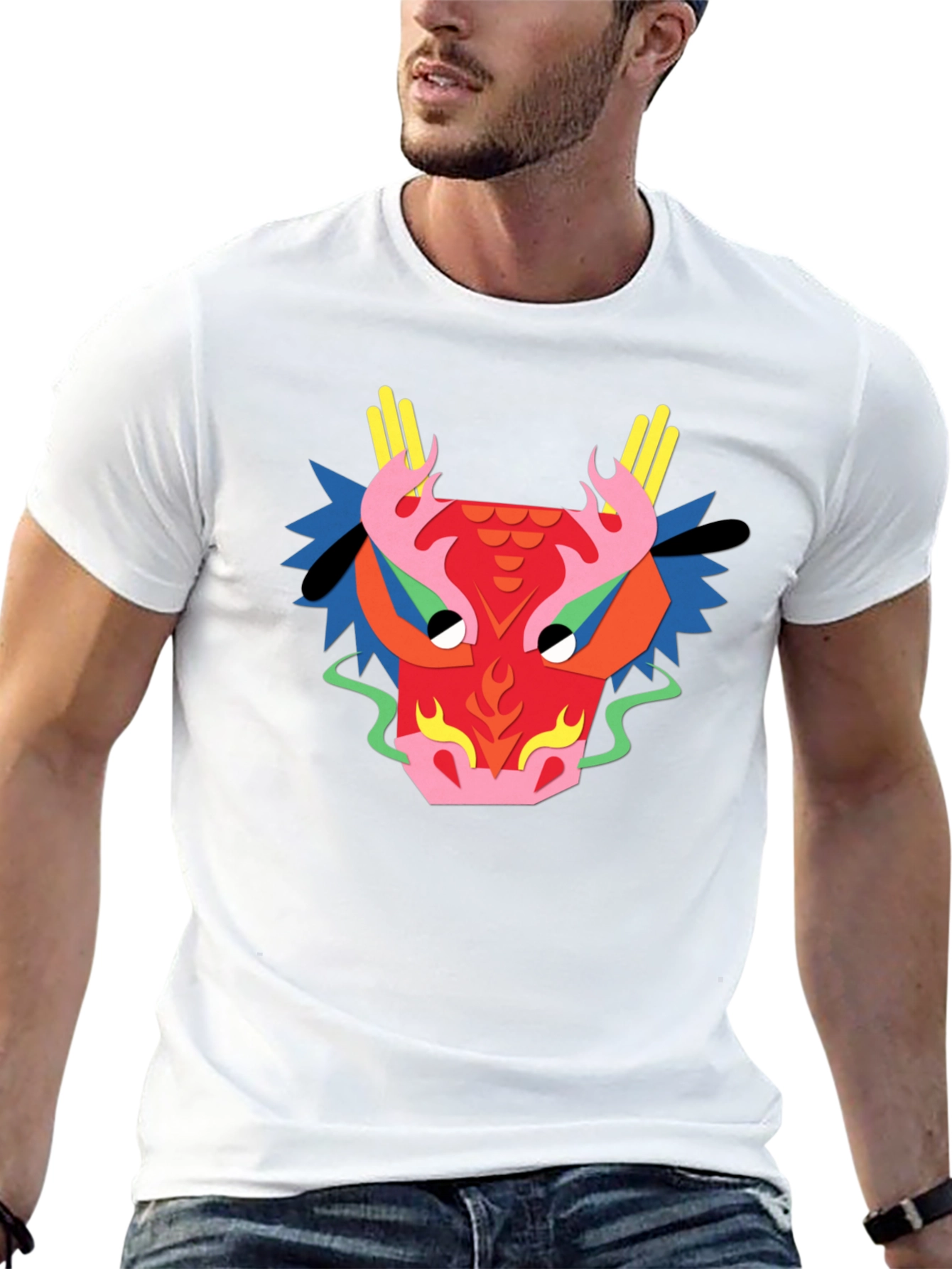 Dragon Graphic Tee - Unique Design Black T-Shirt