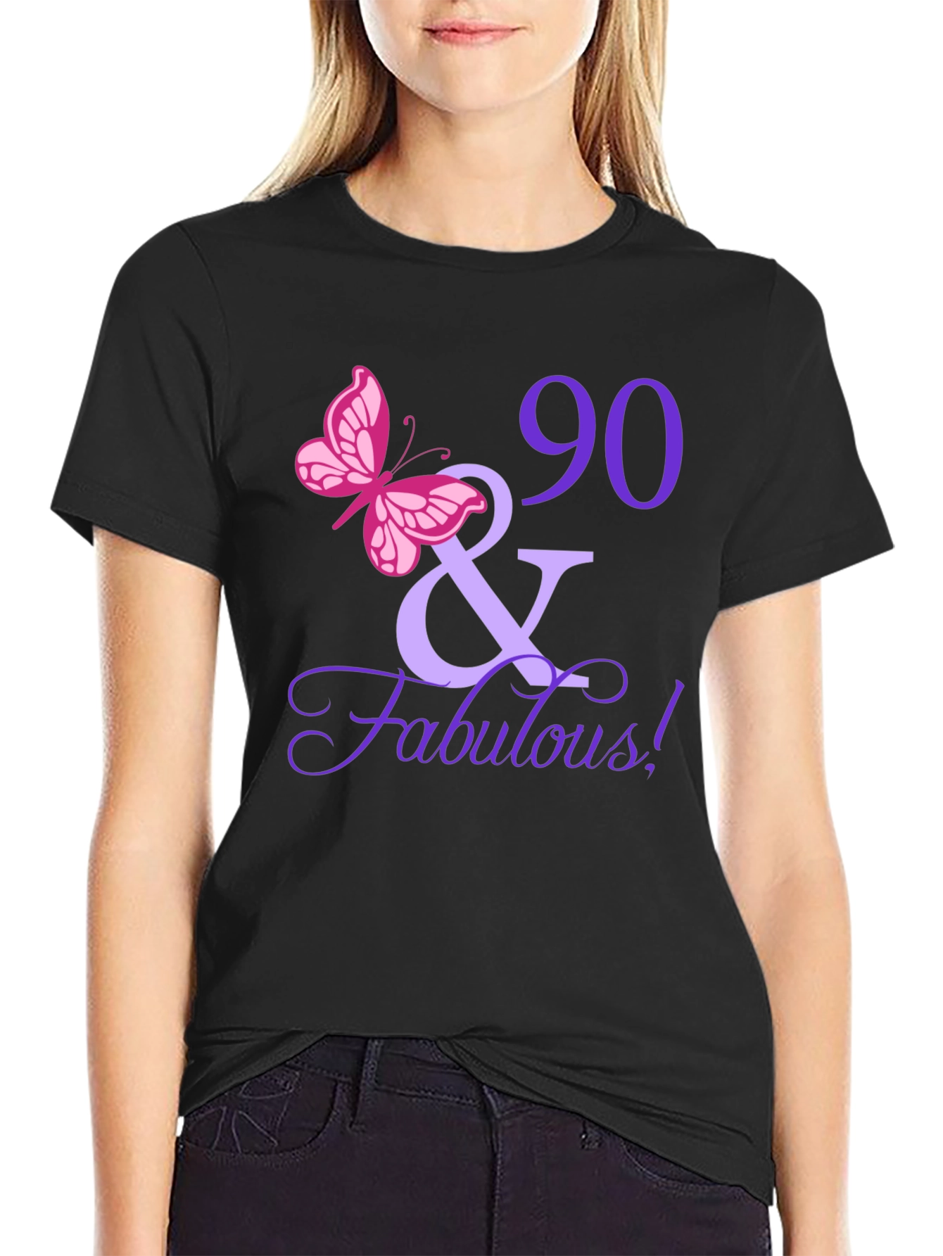 90 & Fabulous Birthday T-Shirt