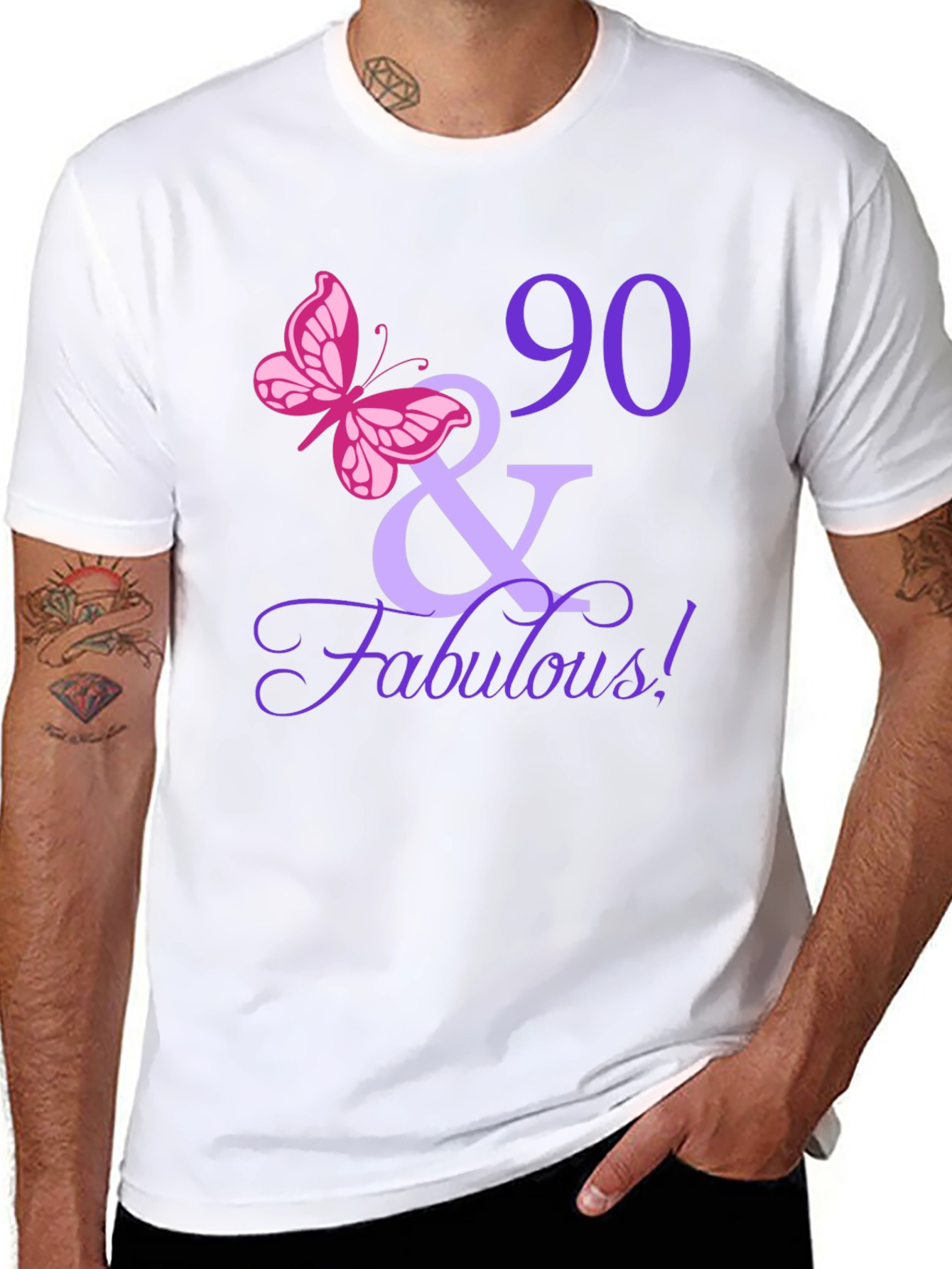 90 & Fabulous Birthday T-Shirt