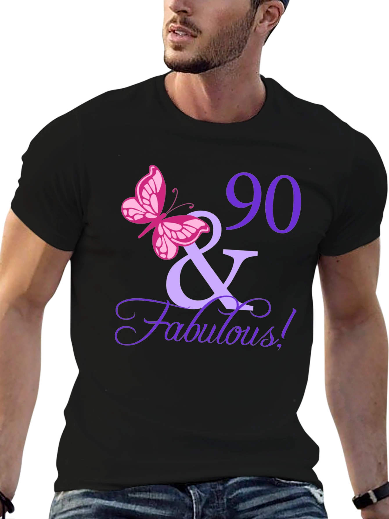 90 & Fabulous Birthday T-Shirt