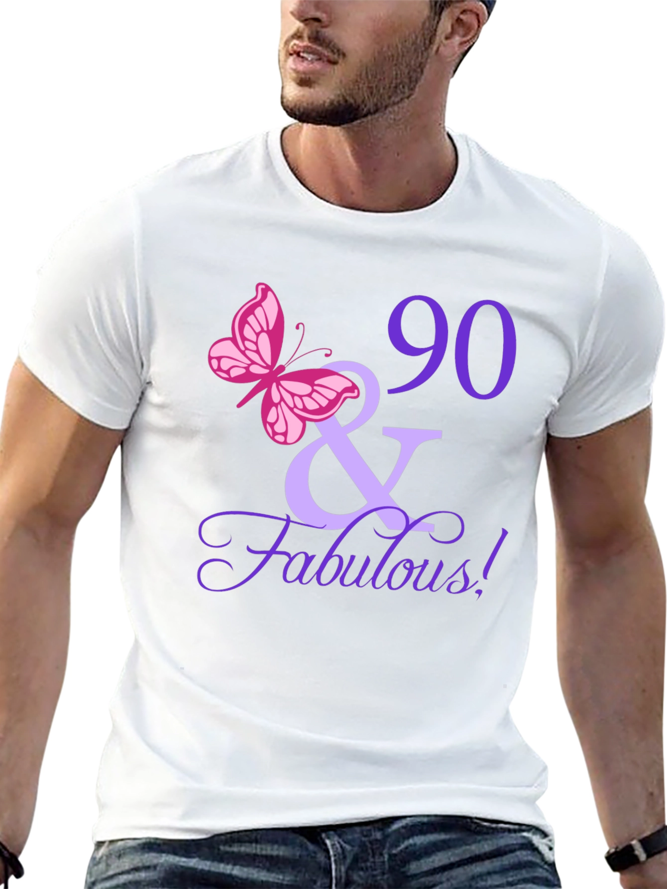 90 & Fabulous Birthday T-Shirt