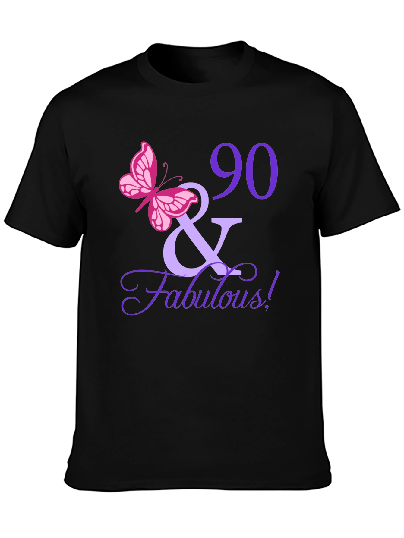 90 & Fabulous Birthday T-Shirt