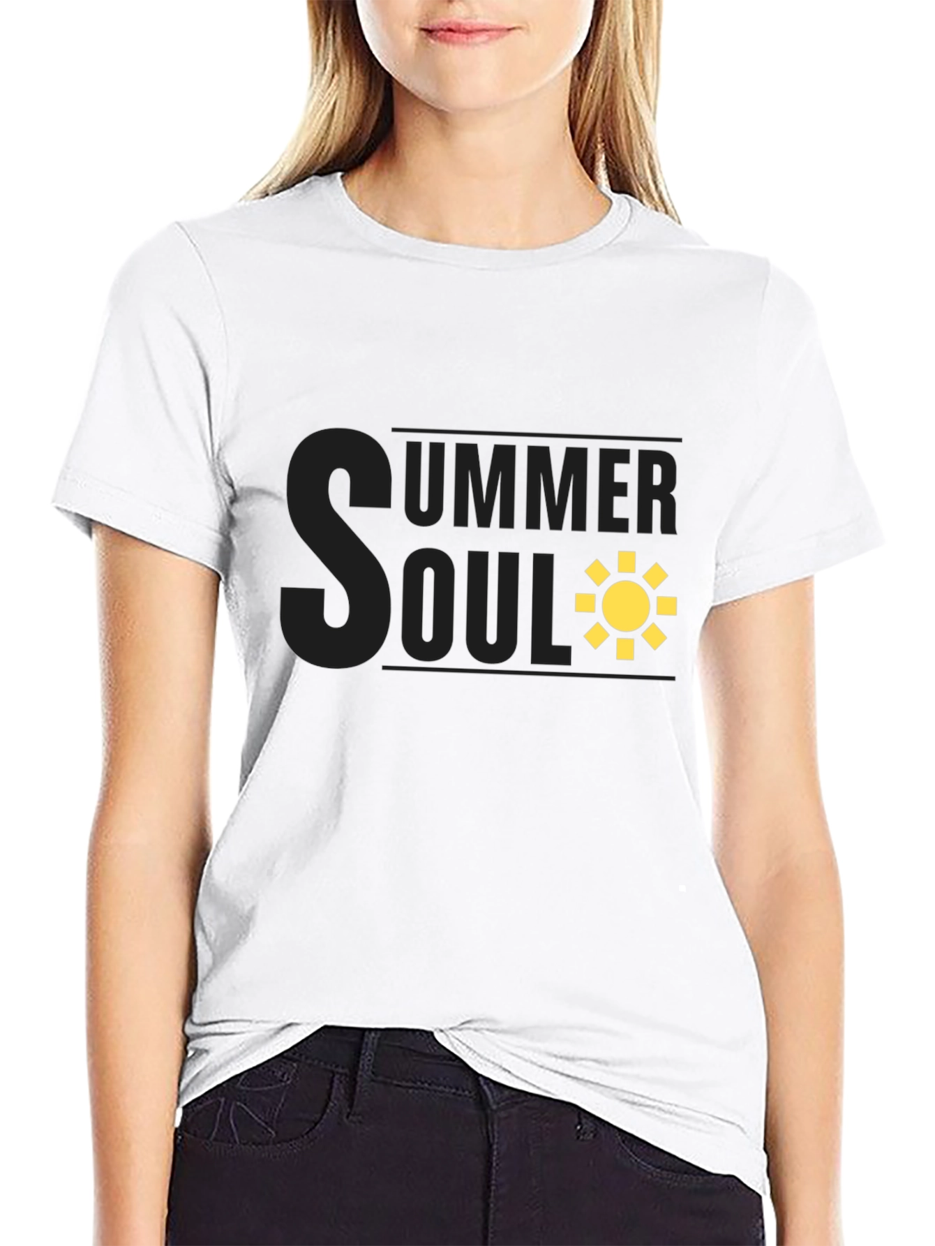 Summer Soul Graphic Tee - Black Casual T-Shirt