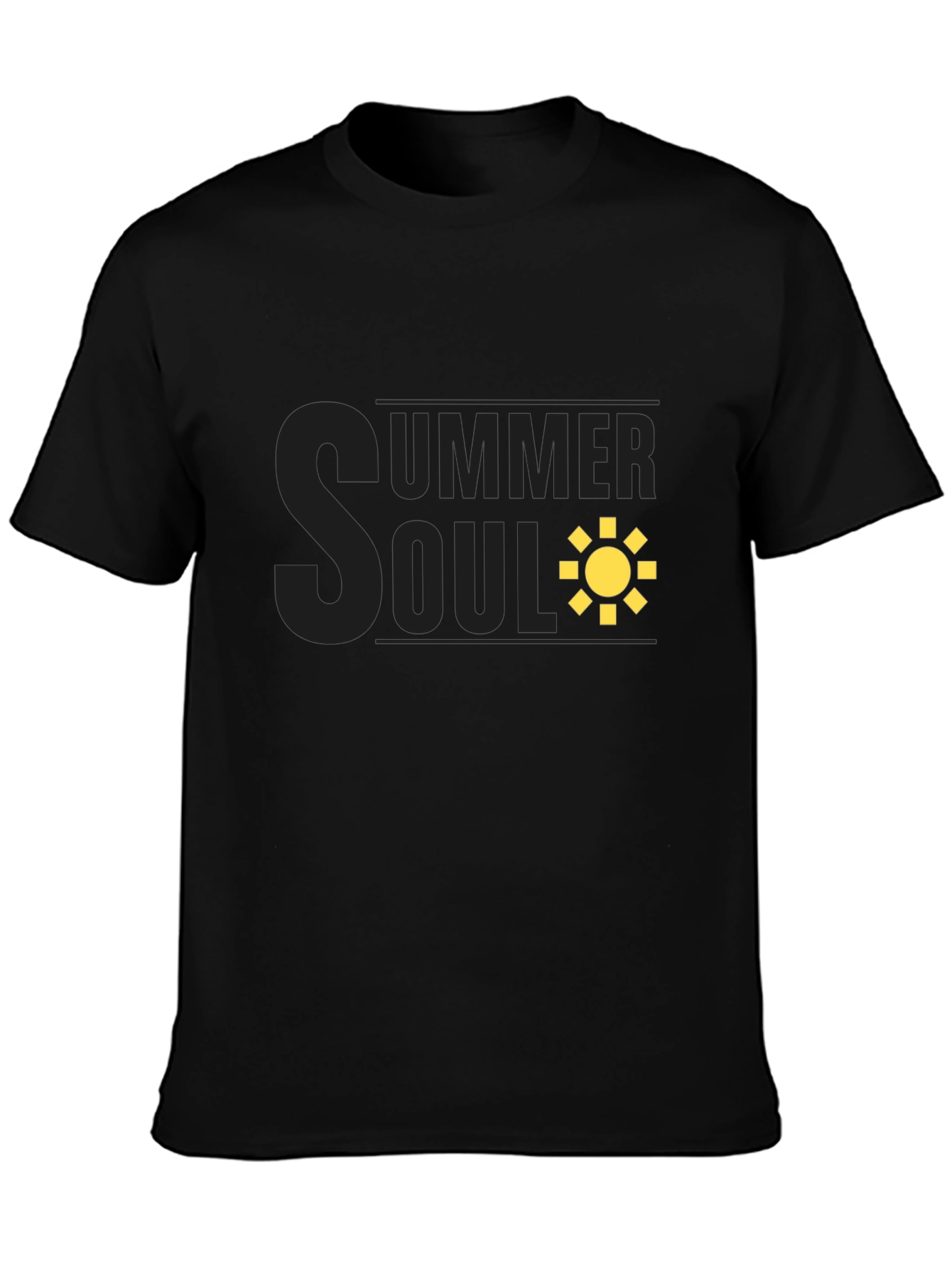 Summer Soul Graphic Tee - Black Casual T-Shirt