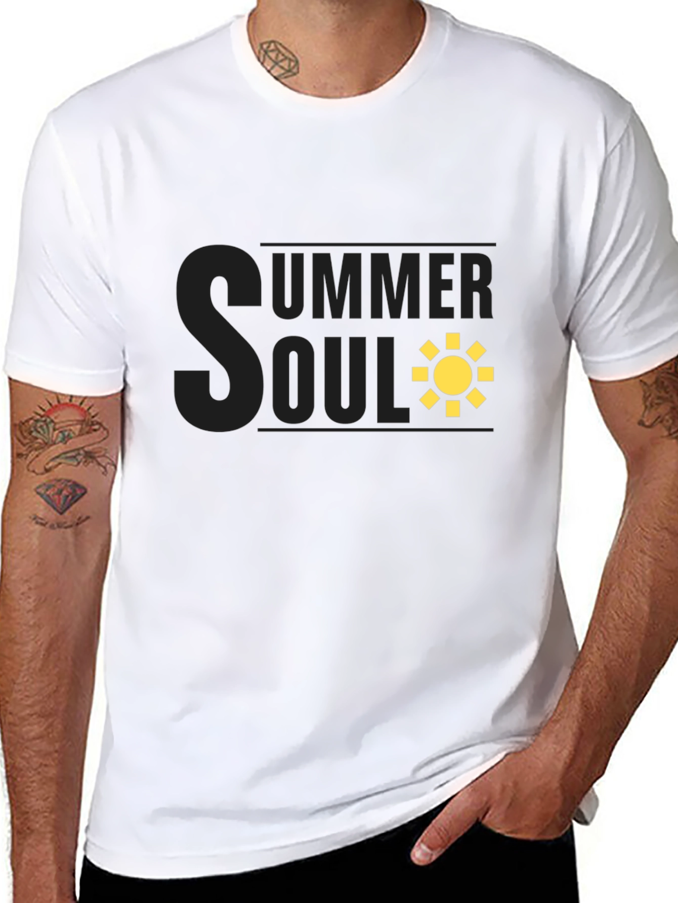 Summer Soul Graphic Tee - Black Casual T-Shirt