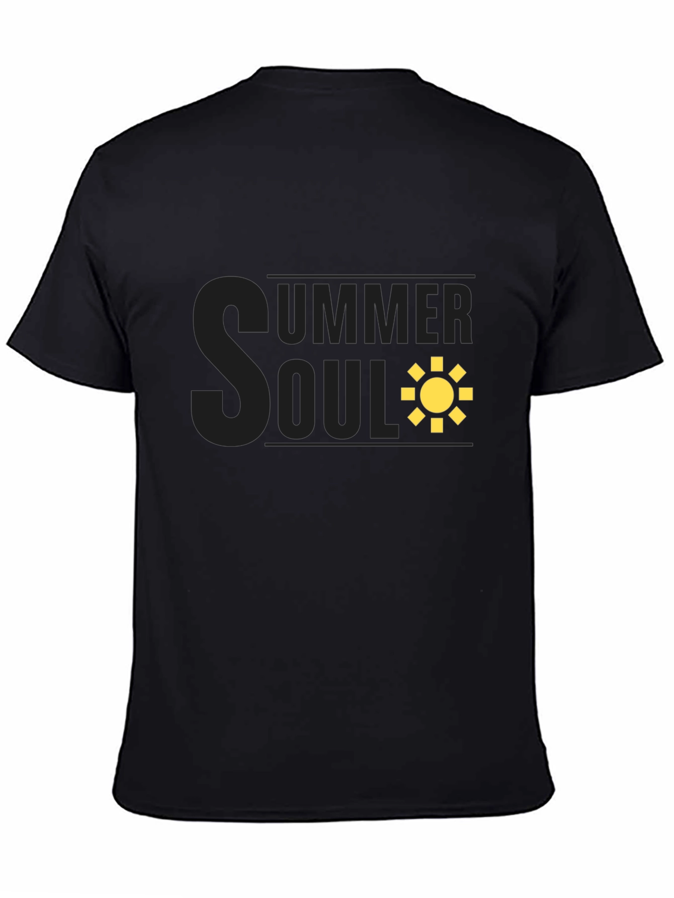 Summer Soul Graphic Tee - Black Casual T-Shirt