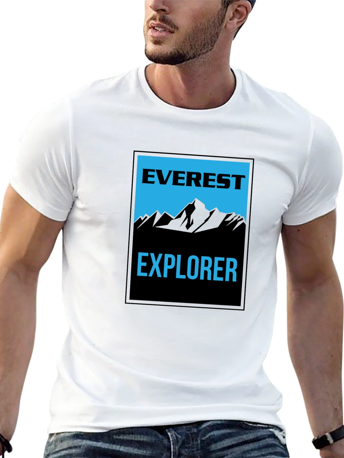 Everest Explorer Black Graphic Tee