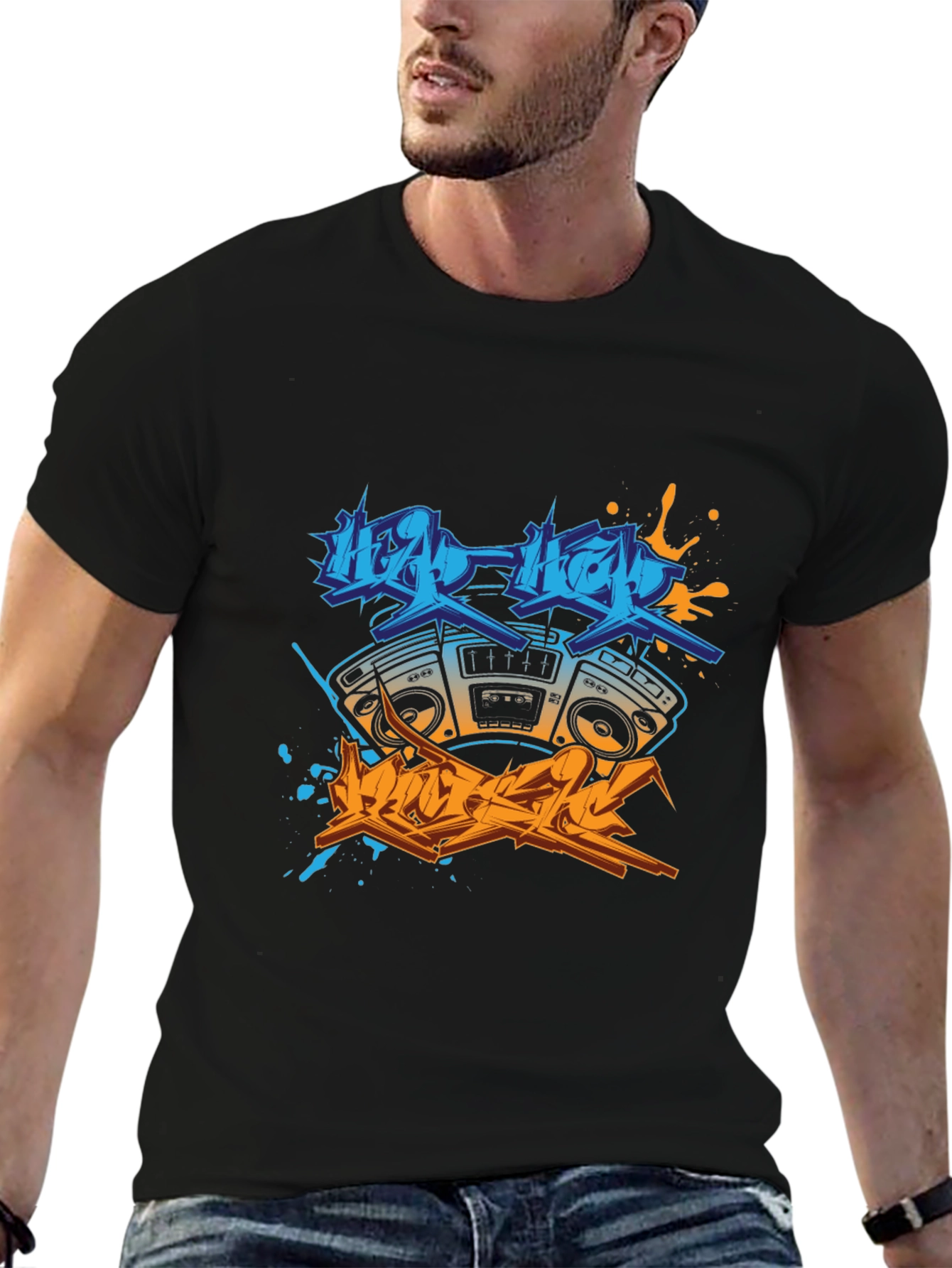 Hip Hop Boombox Graphic Tee