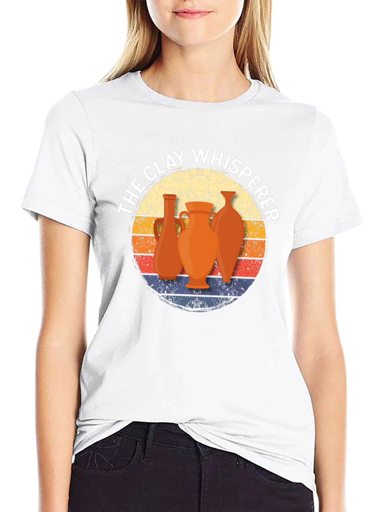 The Clay Whisperer T-Shirt Pottery Retro Graphic Tee