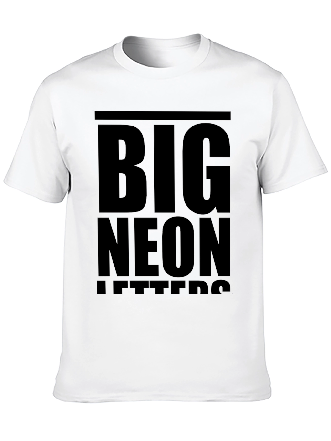 Bold Statement T-Shirt: Big Neon Letters Design