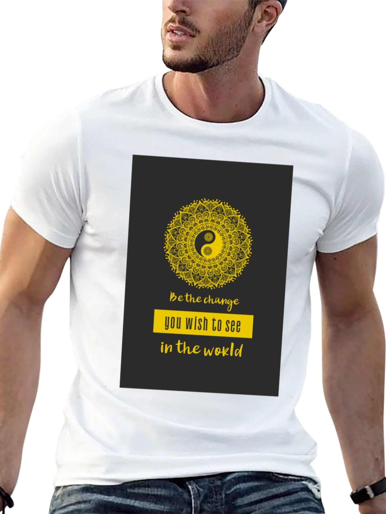 Yin Yang Mandala Graphic T-Shirt - Be the Change